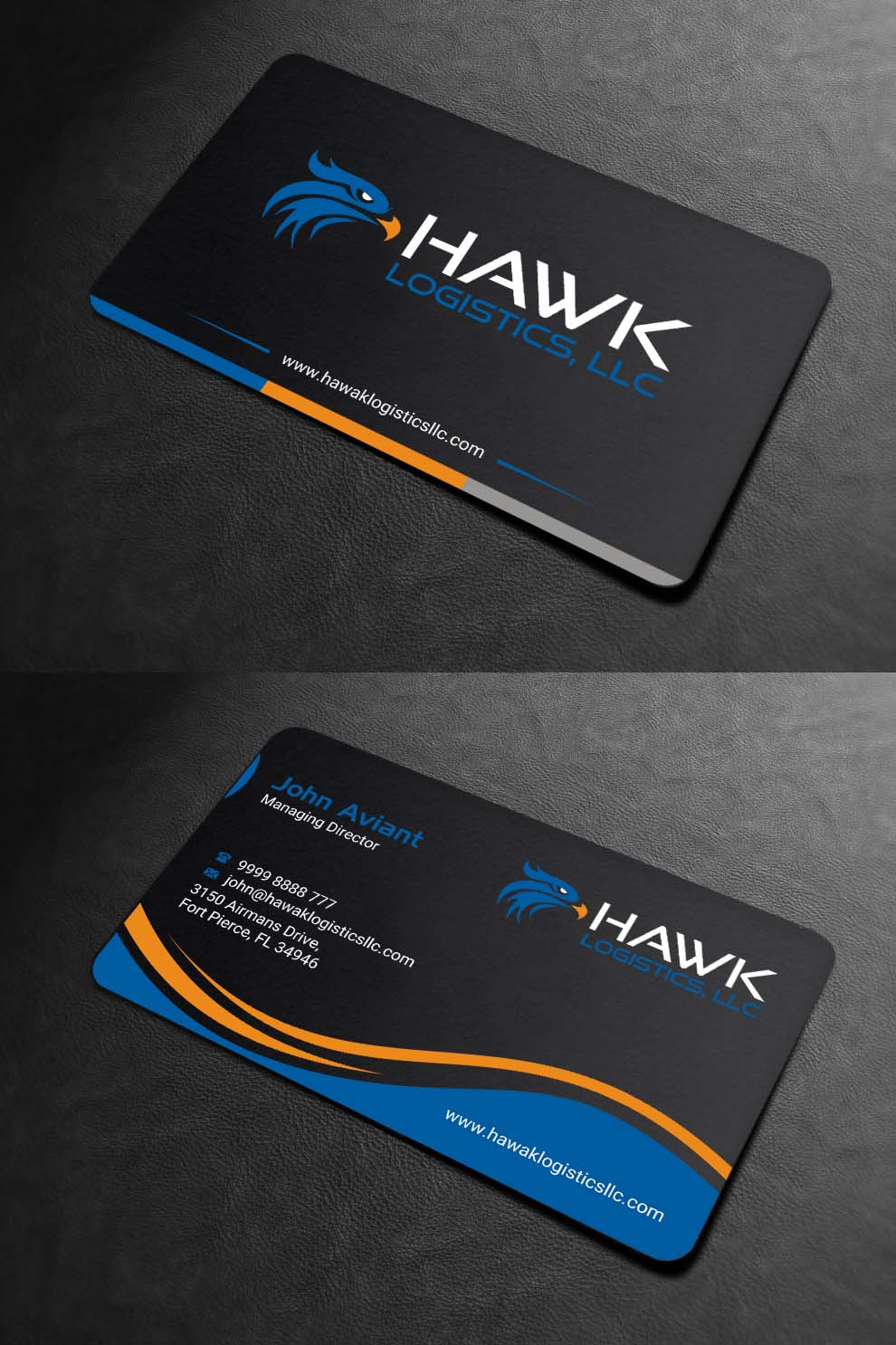 Business Card Design by INDIAN_Ashok for Hawk Logistics, LLC | Design #19735105