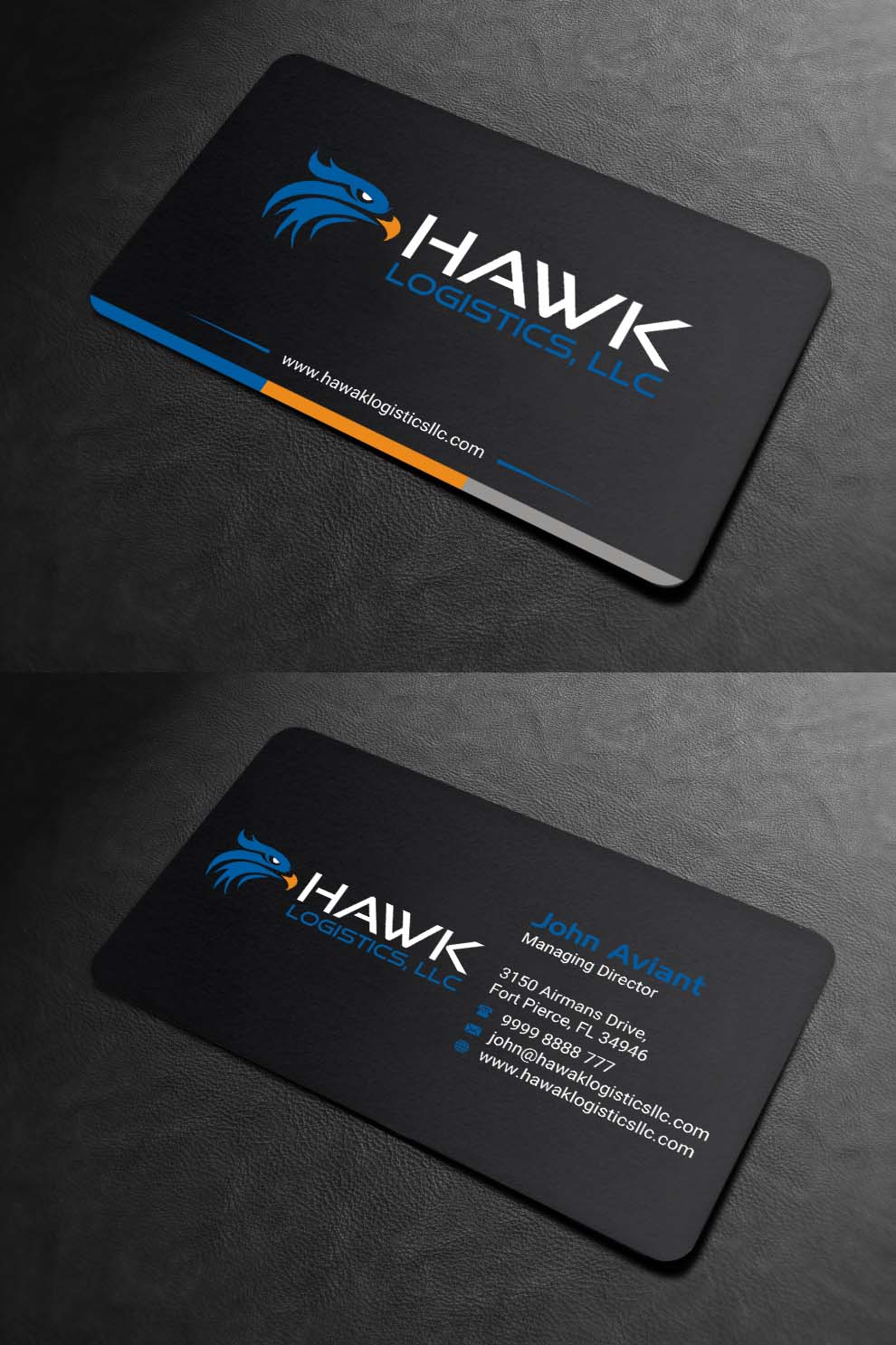 Business Card Design by INDIAN_Ashok for Hawk Logistics, LLC | Design #19735106