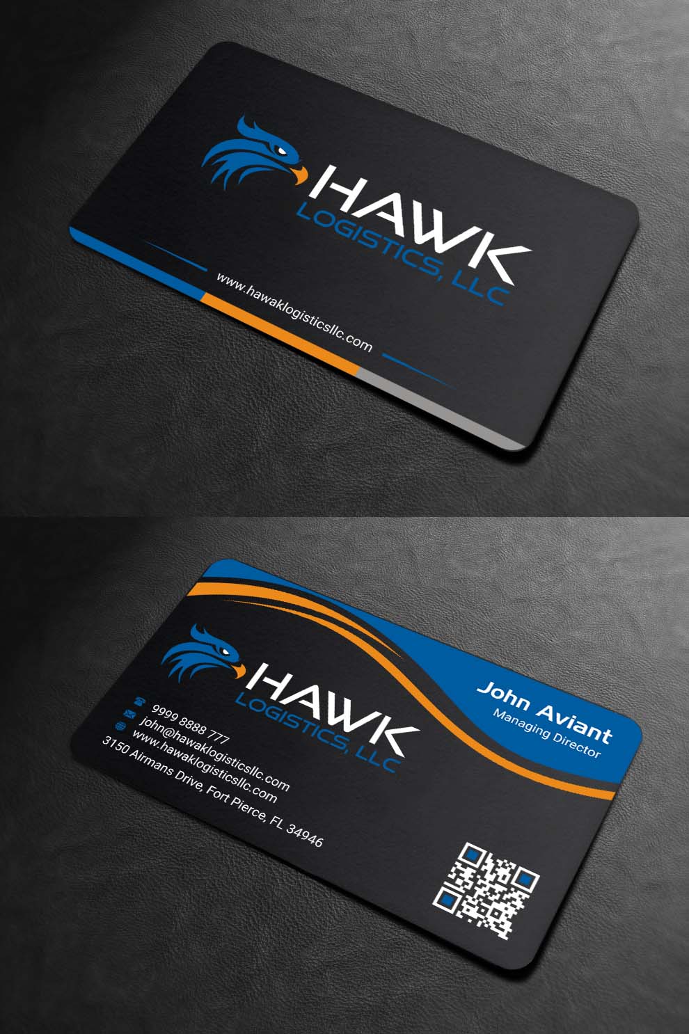 Business Card Design by INDIAN_Ashok for Hawk Logistics, LLC | Design #19735108