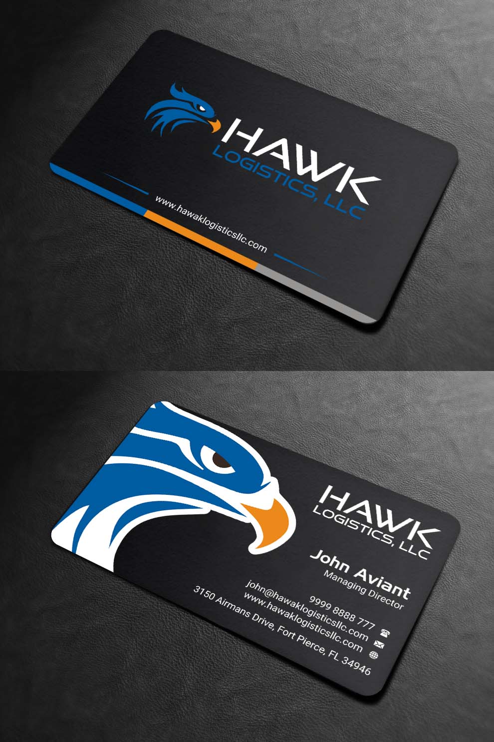 Business Card Design by INDIAN_Ashok for Hawk Logistics, LLC | Design #19735118