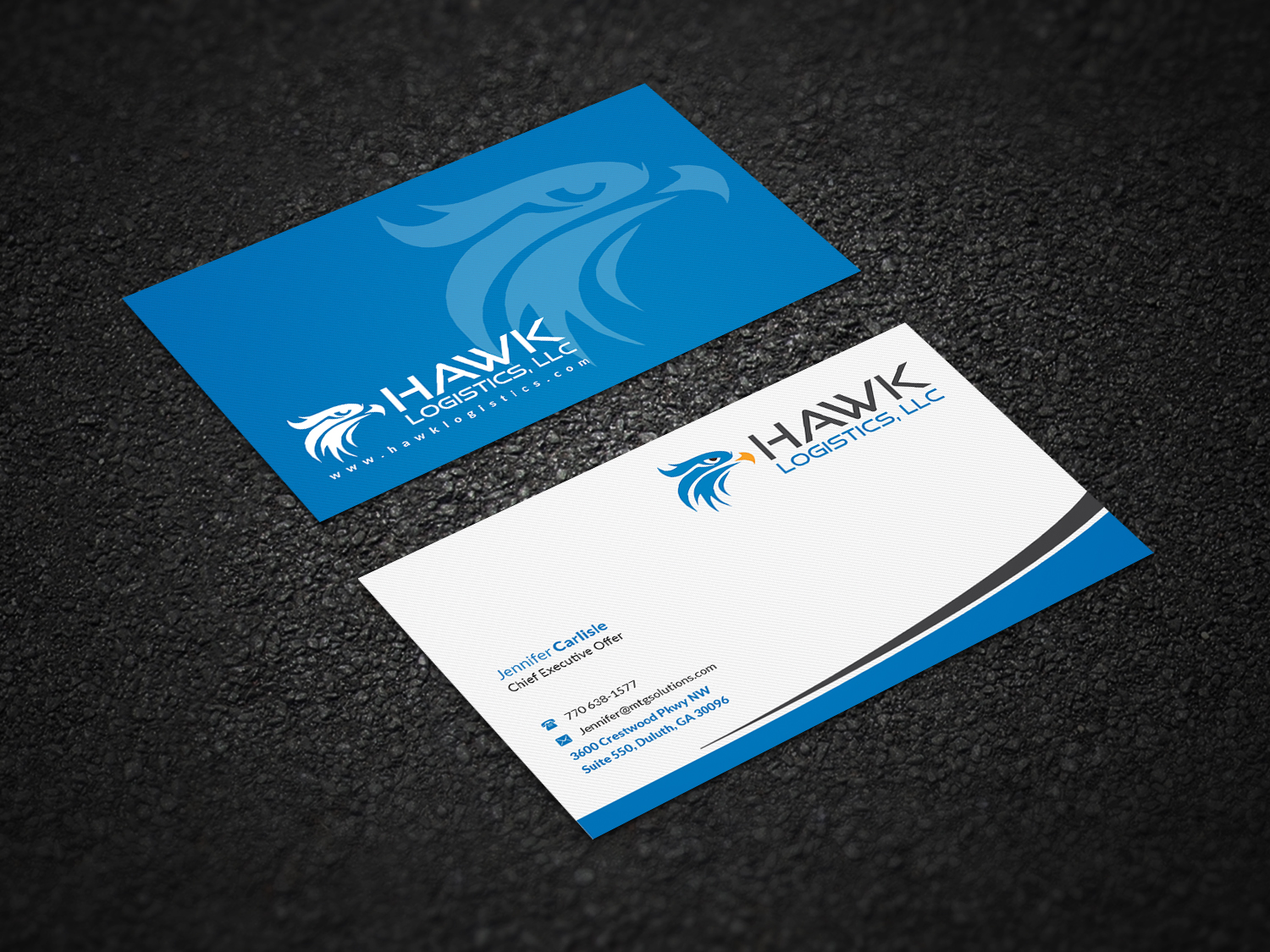 Business Card Design by Pointless Pixels India for Hawk Logistics, LLC | Design #19716131