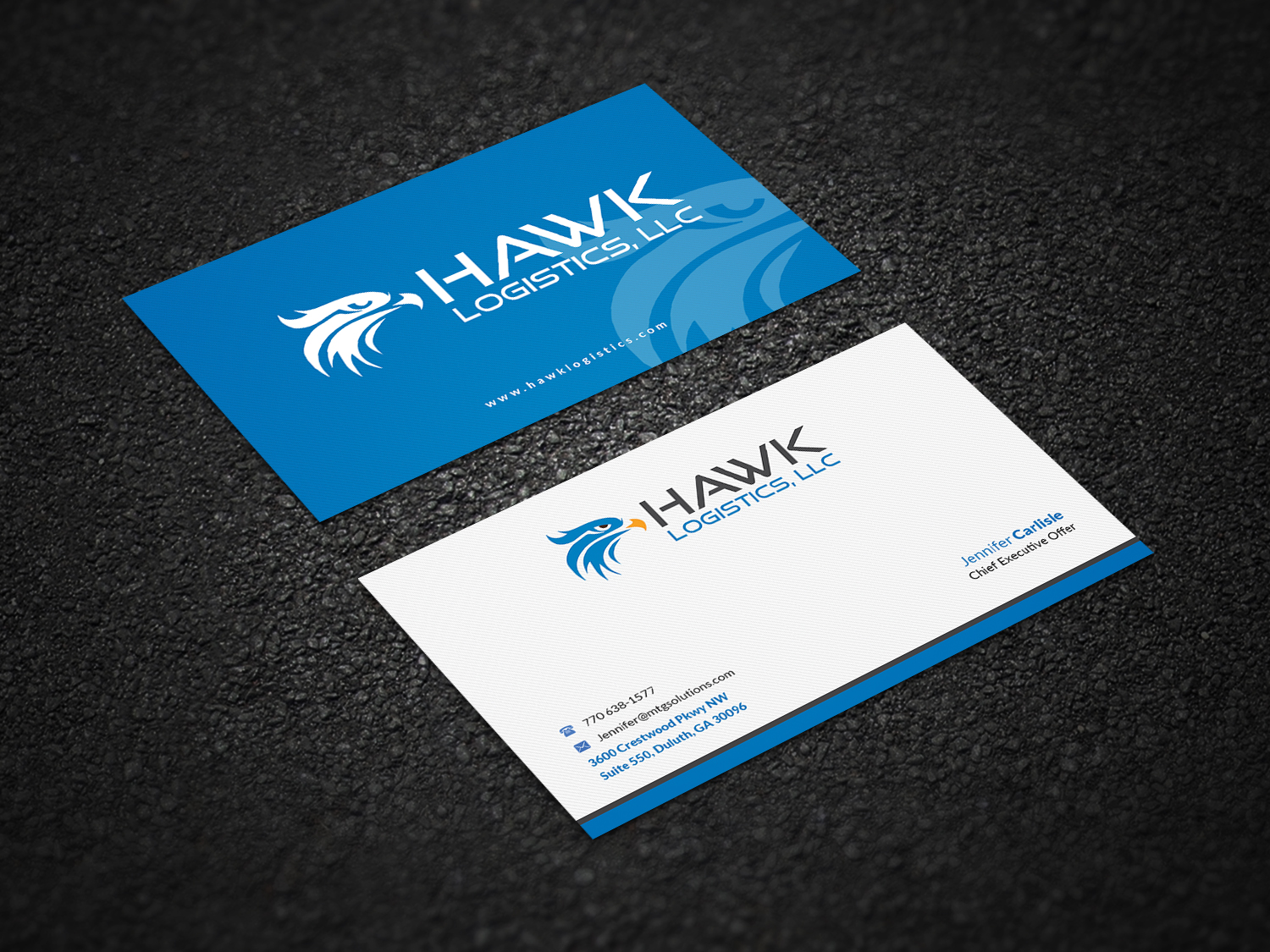 Business Card Design by Pointless Pixels India for Hawk Logistics, LLC | Design #19716132
