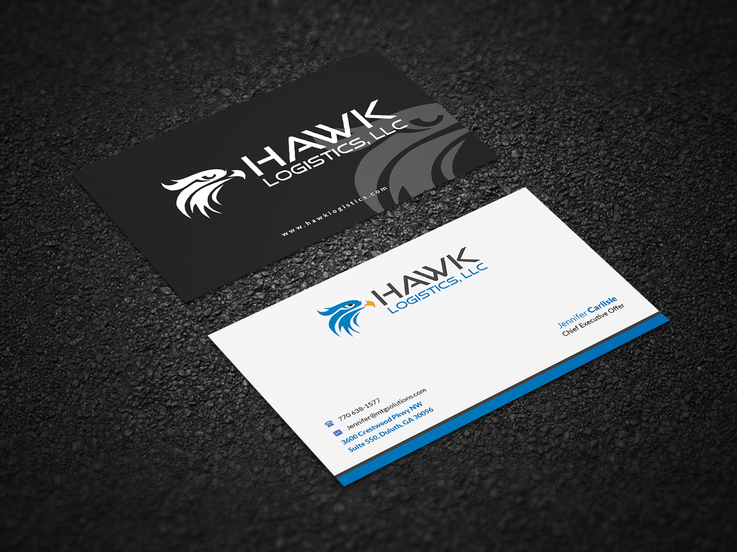 Business Card Design by Pointless Pixels India for Hawk Logistics, LLC | Design #19716207
