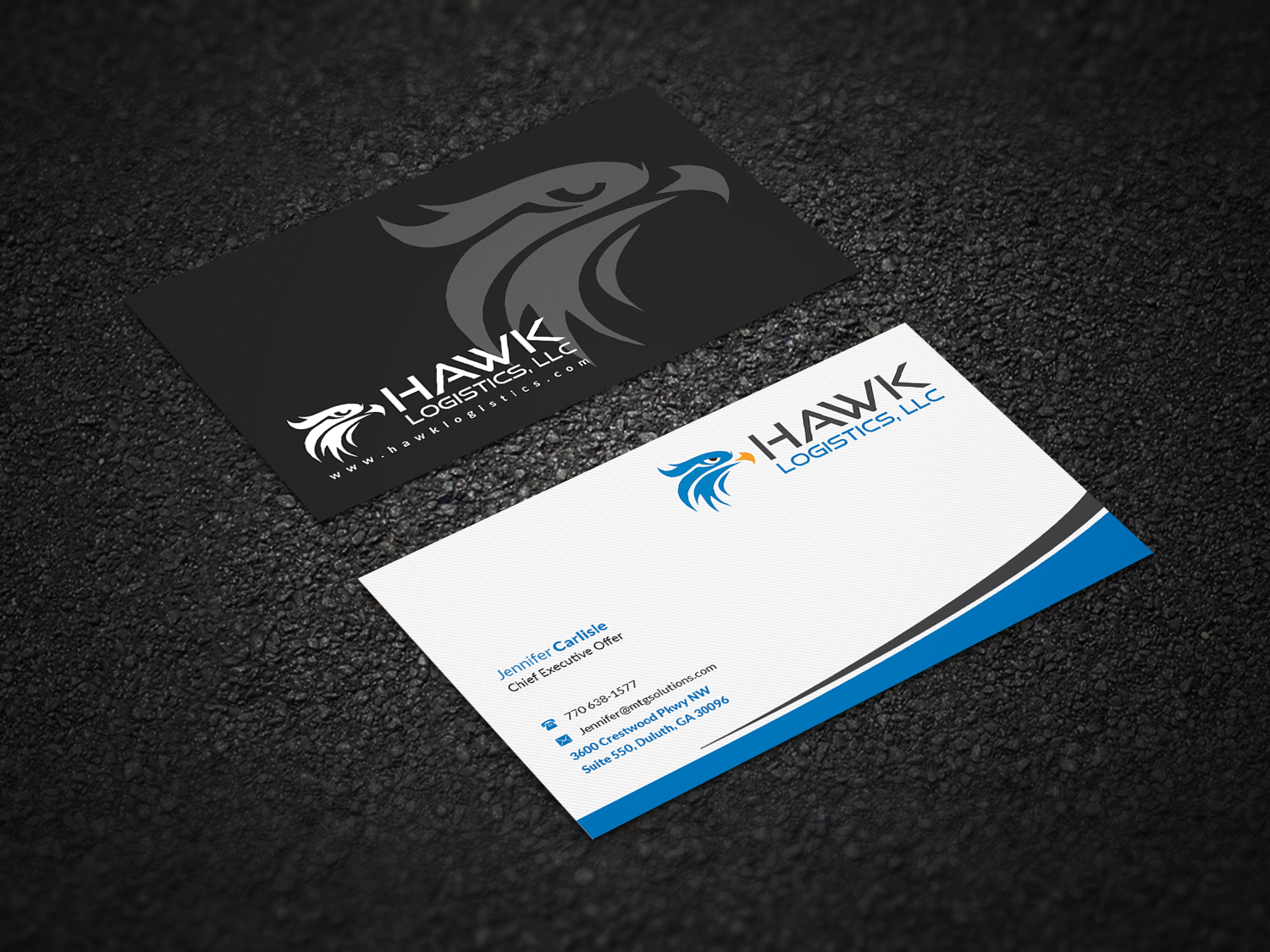 Visitenkarten-Design von Pointless Pixels India für Hawk Logistics, LLC | Design #19716209