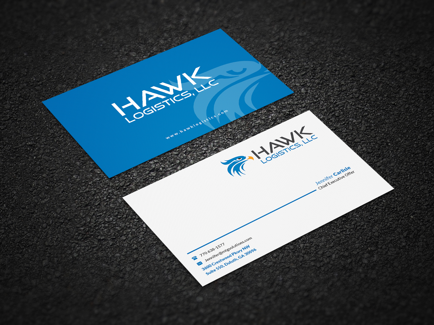 Business Card Design by Pointless Pixels India for Hawk Logistics, LLC | Design #19716338