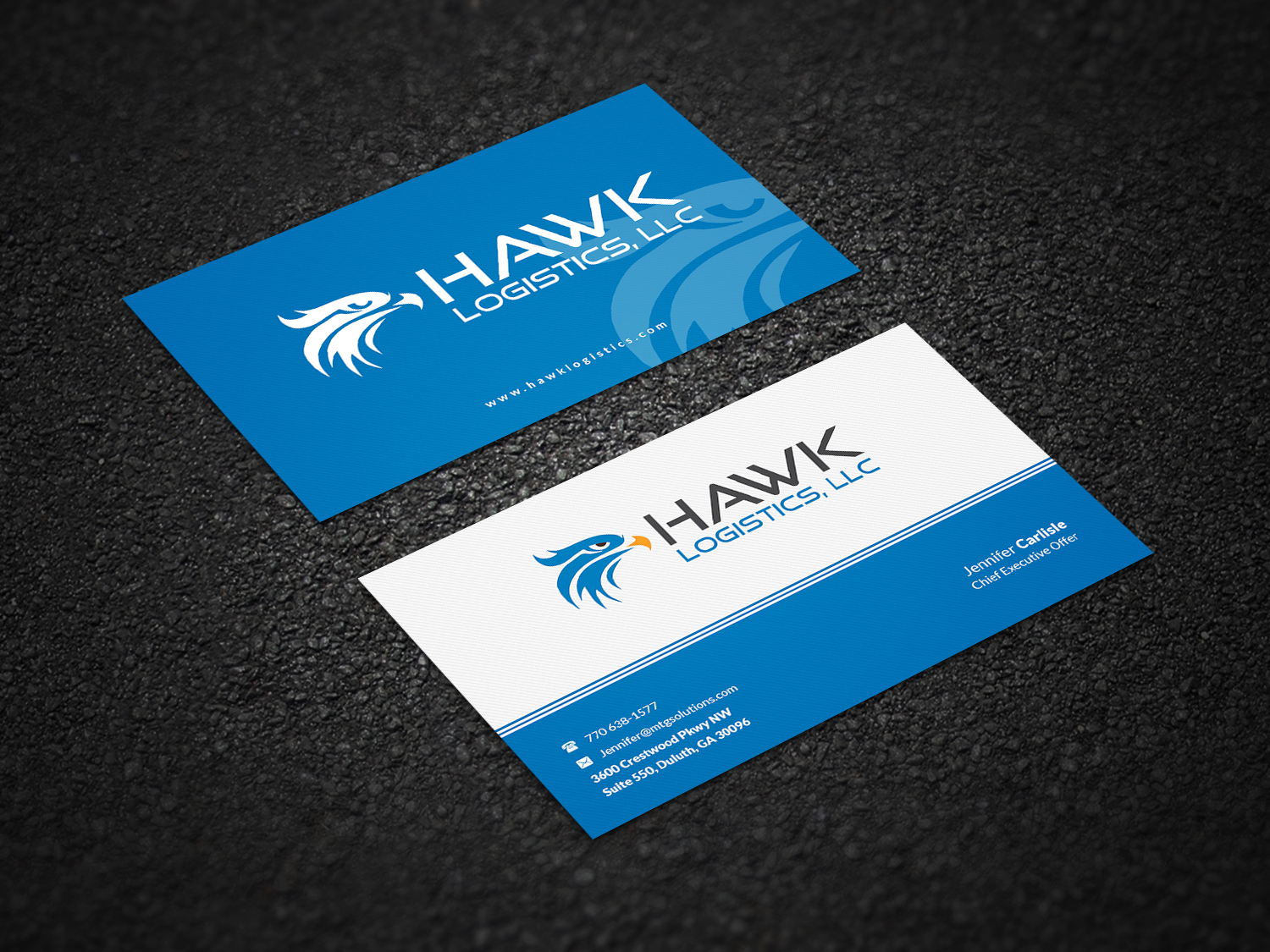 Business Card Design by Pointless Pixels India for Hawk Logistics, LLC | Design #19716339