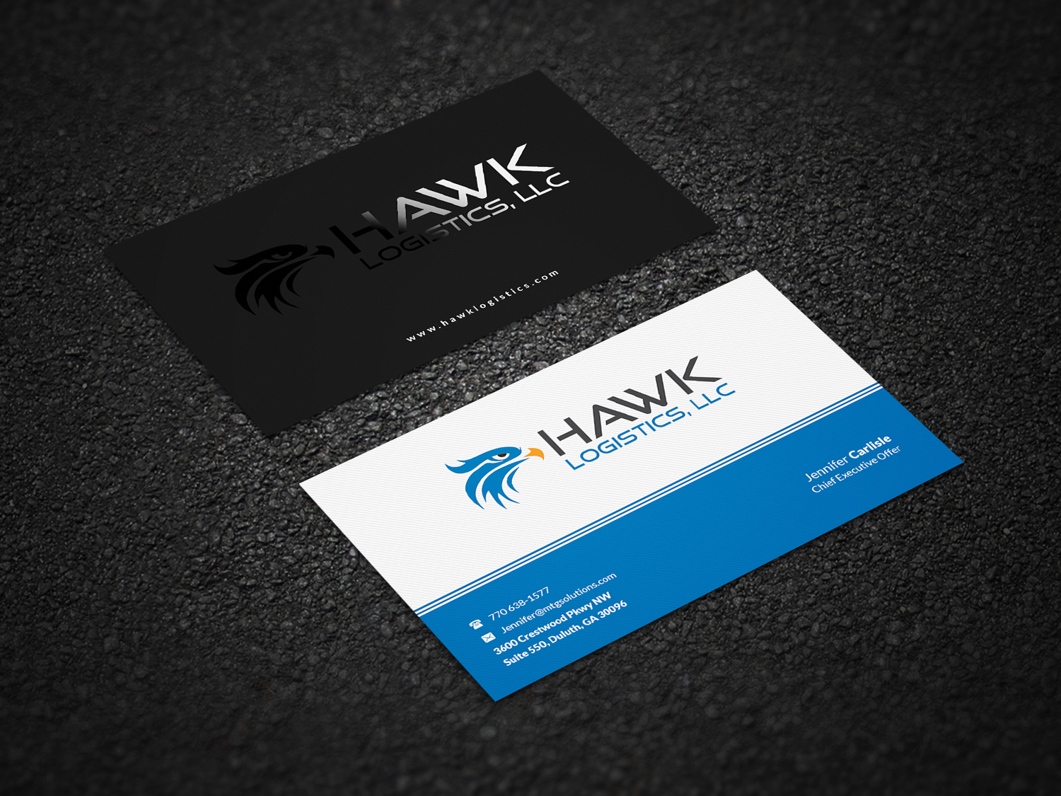 Visitenkarten-Design von Pointless Pixels India für Hawk Logistics, LLC | Design #19716437