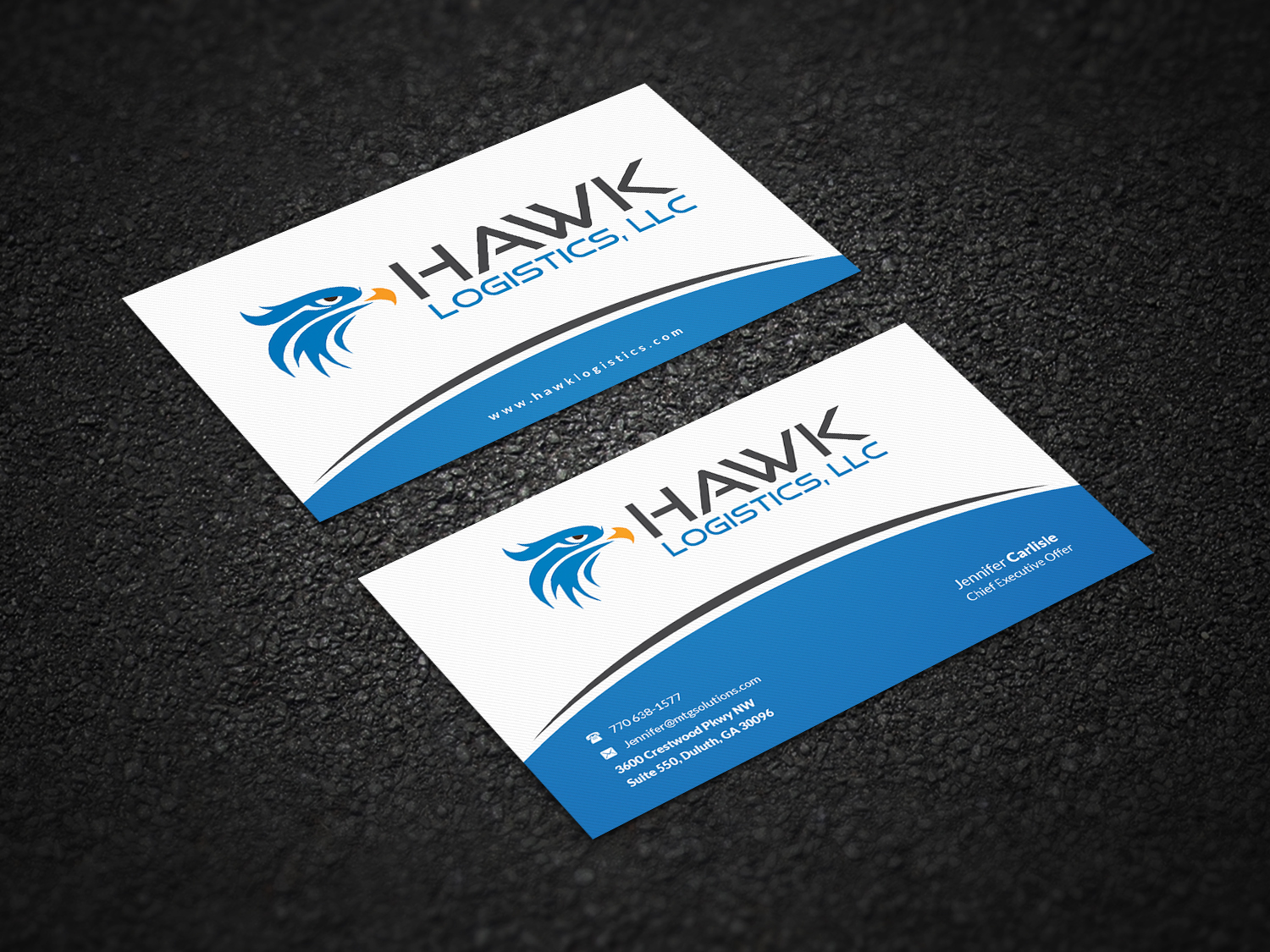 Business Card Design by Pointless Pixels India for Hawk Logistics, LLC | Design #19716439