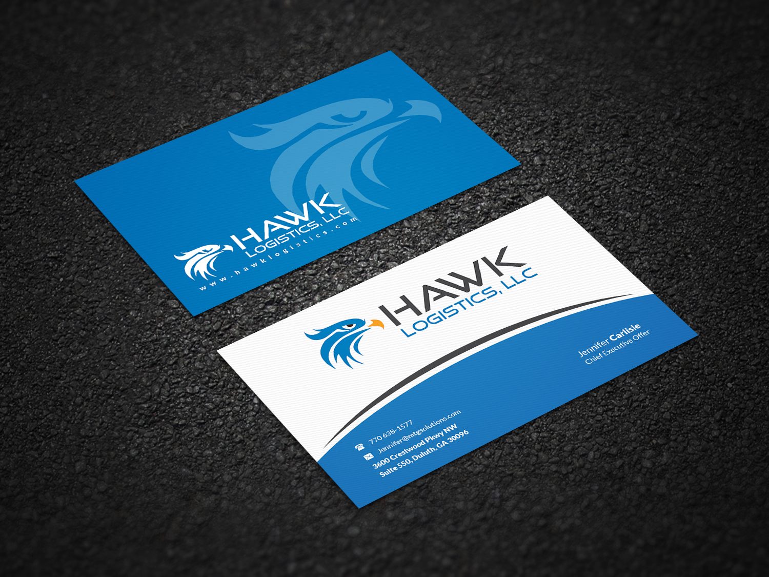 Diseño de Tarjeta de Presentación por Pointless Pixels India para Hawk Logistics, LLC | Diseño #19716568