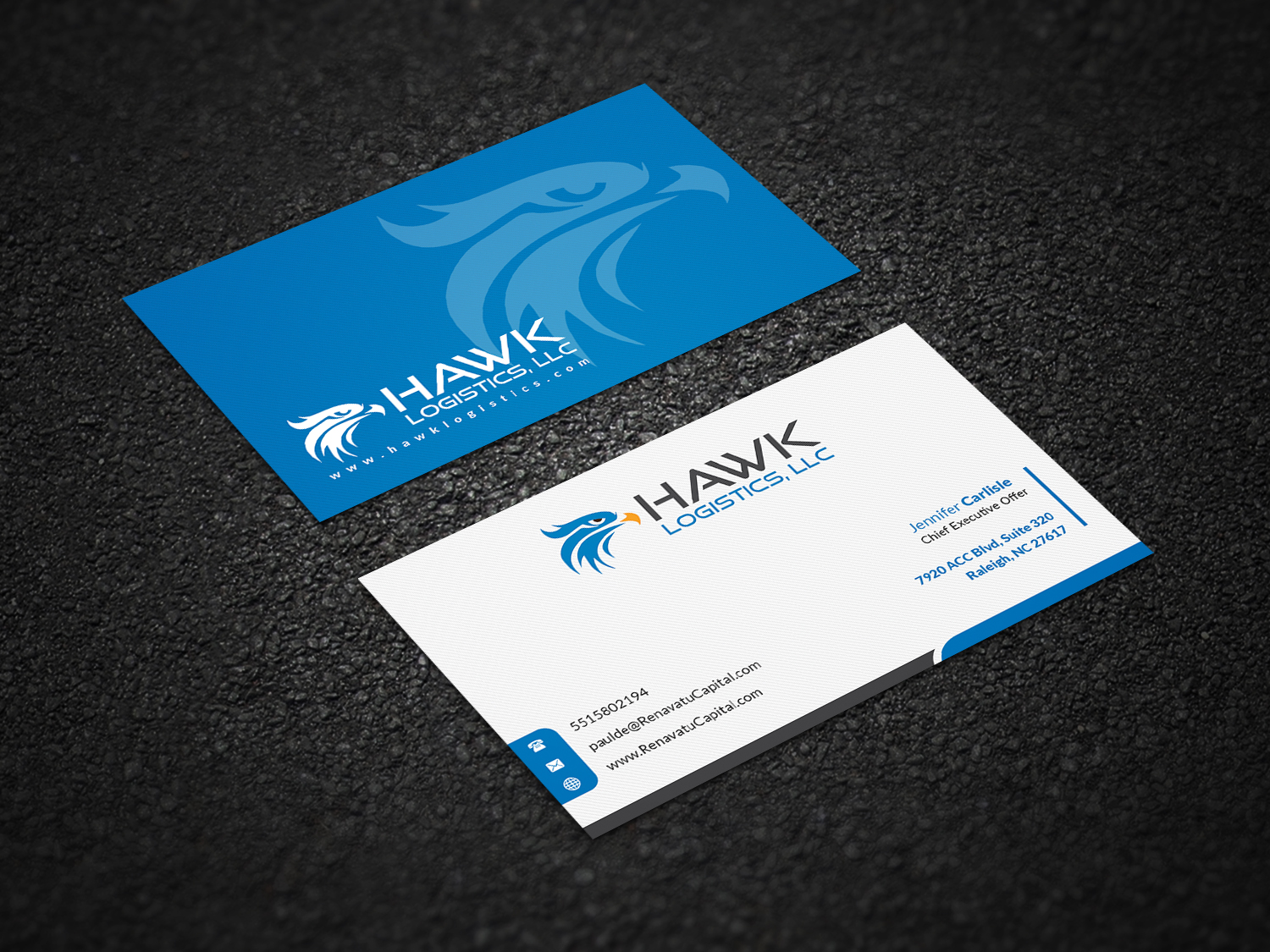 Diseño de Tarjeta de Presentación por Pointless Pixels India para Hawk Logistics, LLC | Diseño #19716571