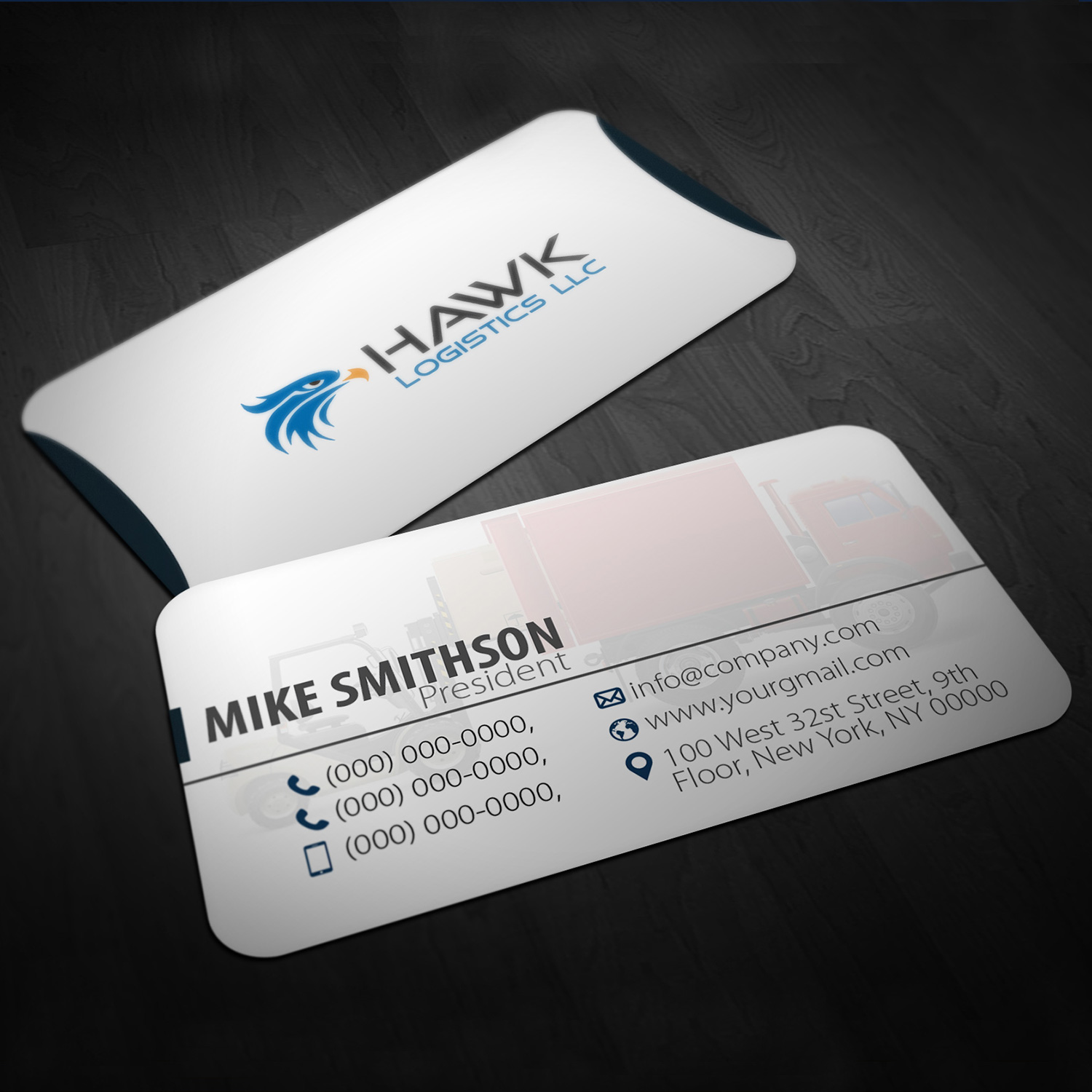 Design de Carte de Visite par Taifur Rahman pour Hawk Logistics, LLC | Design #19780546