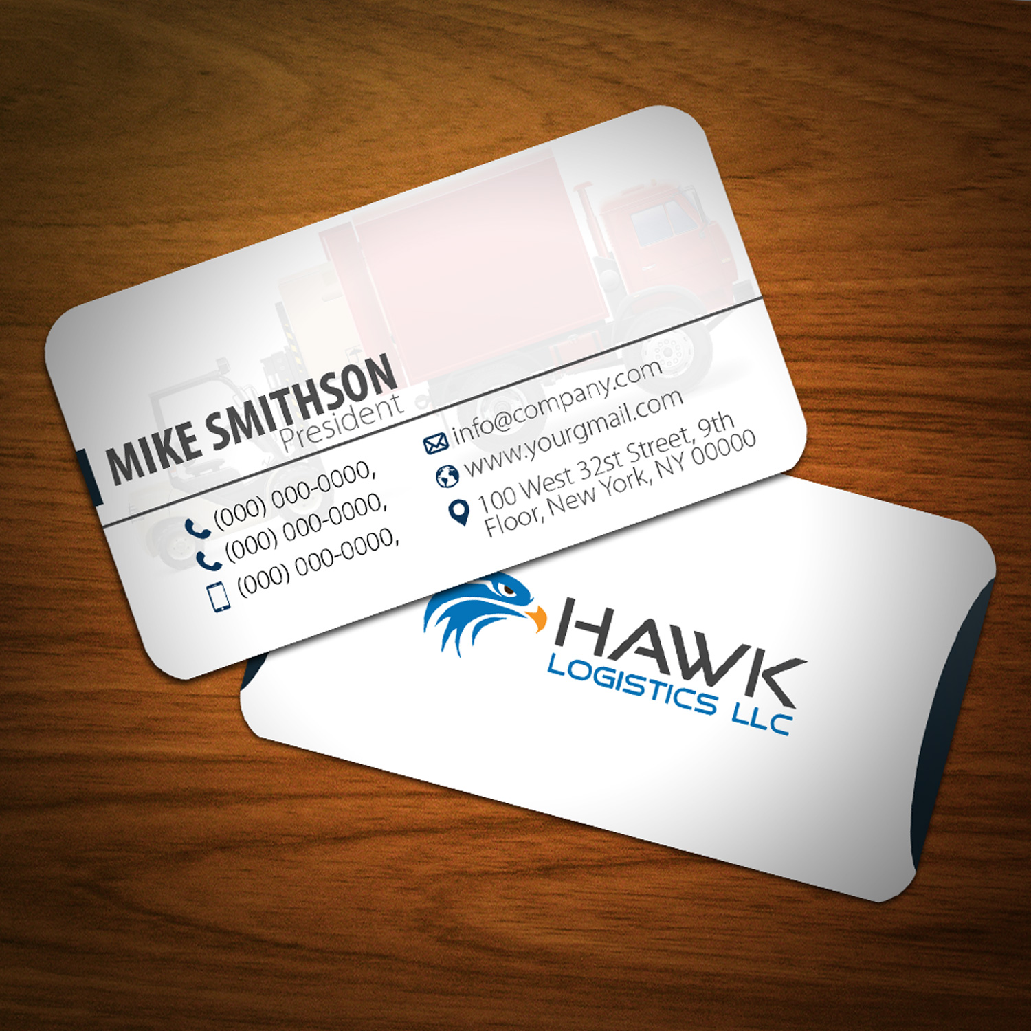 Business Card Design by Taifur Rahman for Hawk Logistics, LLC | Design #19780693