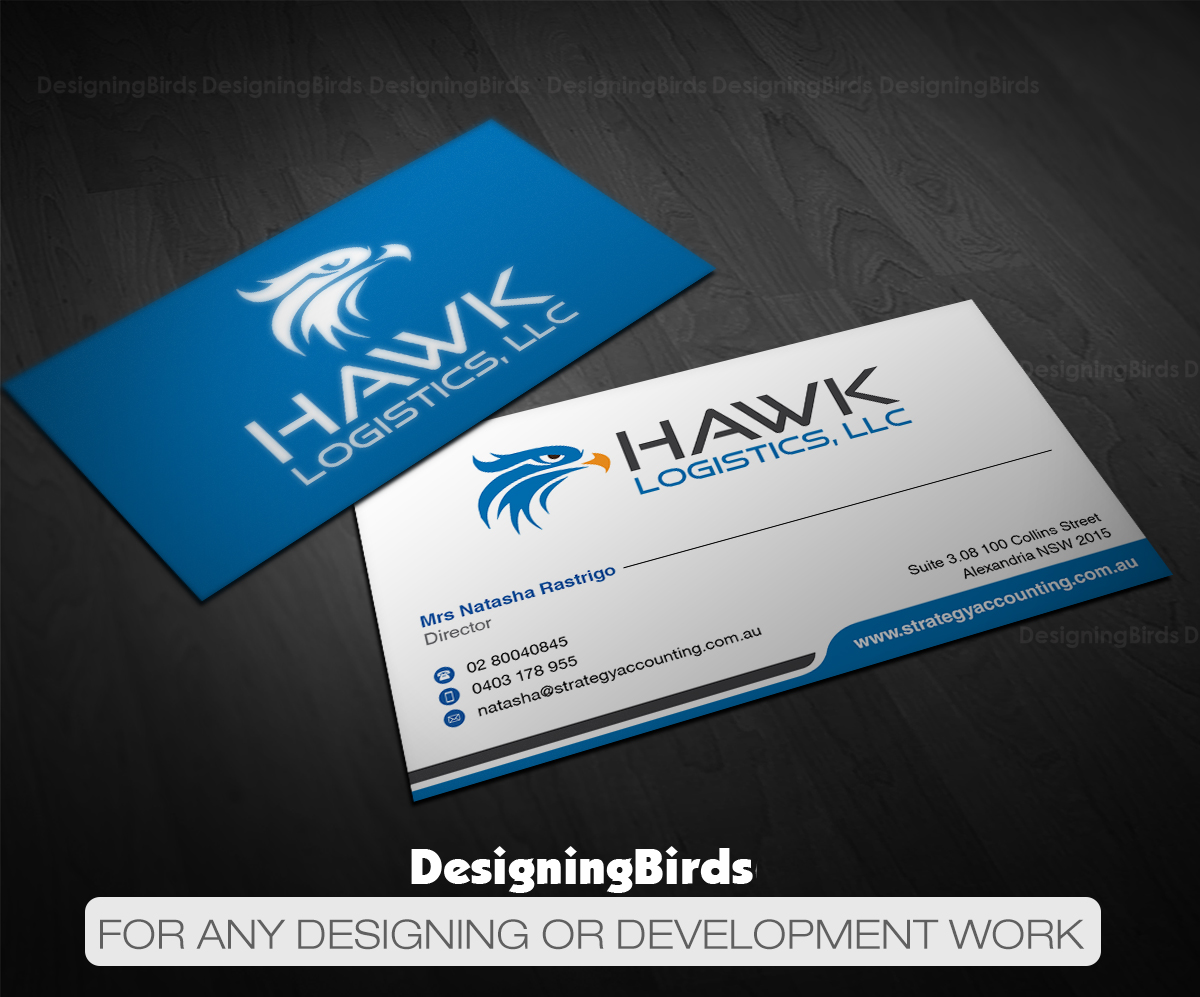 Business Card Design by Designing Birds for Hawk Logistics, LLC | Design #19733035