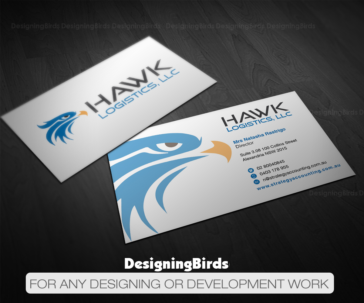 Diseño de Tarjeta de Presentación por Designing Birds para Hawk Logistics, LLC | Diseño #19743112