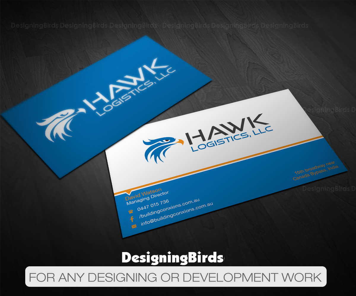 Diseño de Tarjeta de Presentación por Designing Birds para Hawk Logistics, LLC | Diseño #19743233