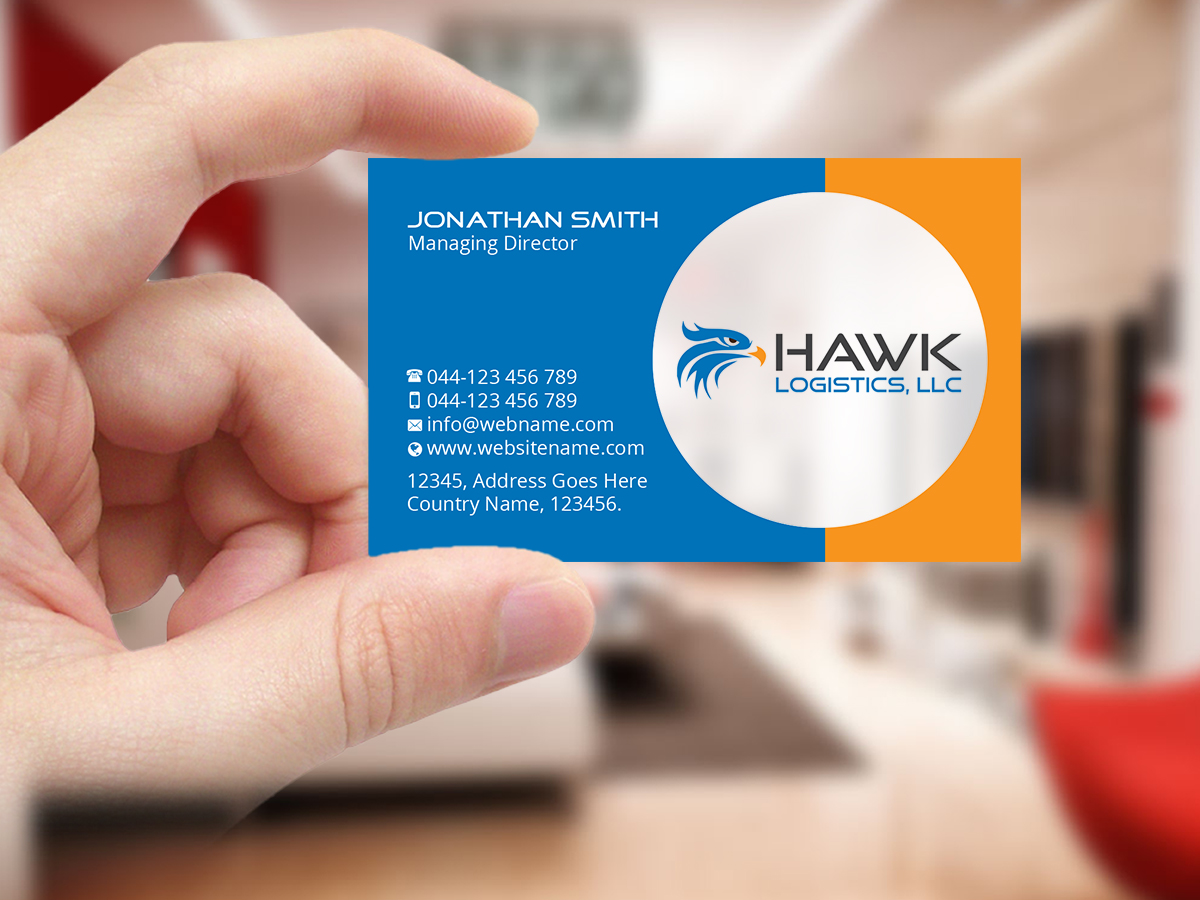 Business Card Design by Creations Box 2015 for Hawk Logistics, LLC | Design #19735777