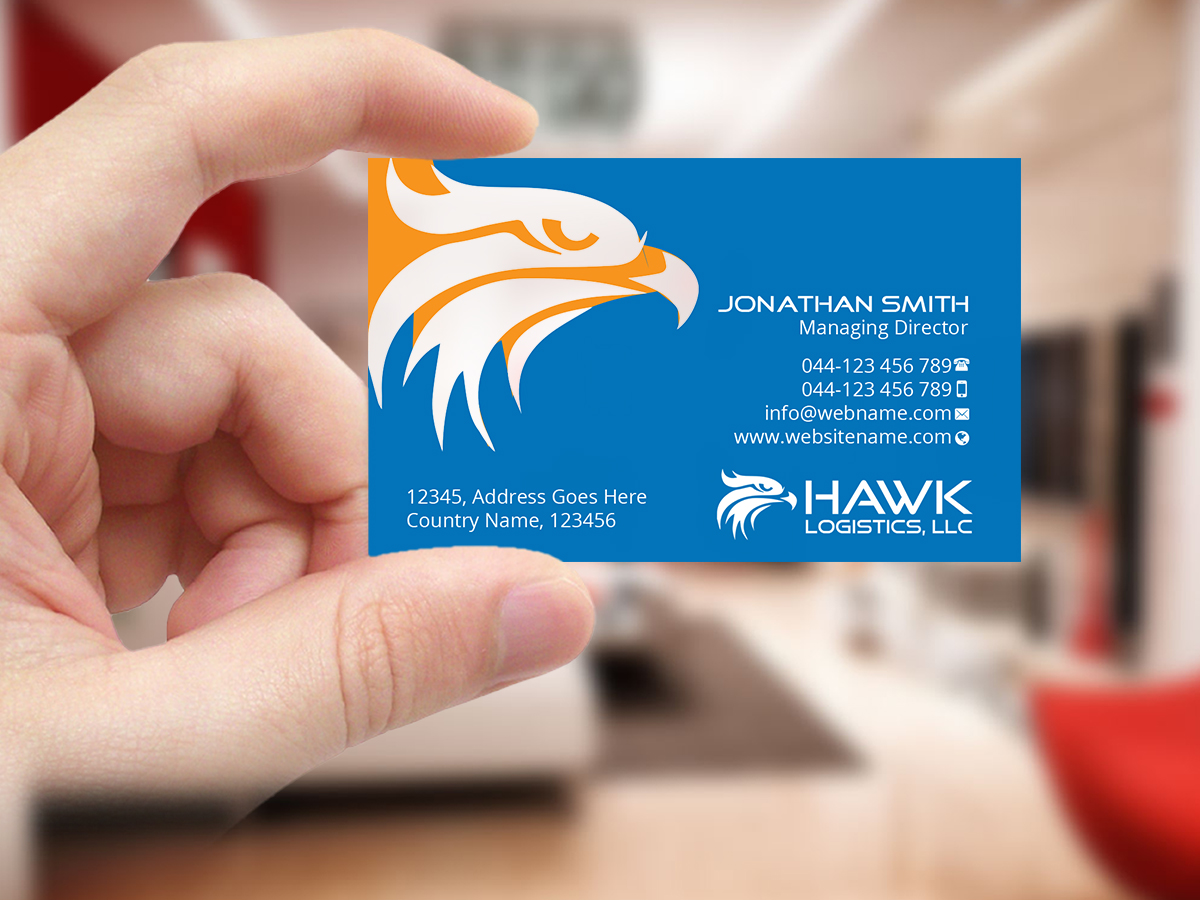 Business Card Design by Creations Box 2015 for Hawk Logistics, LLC | Design #19735784