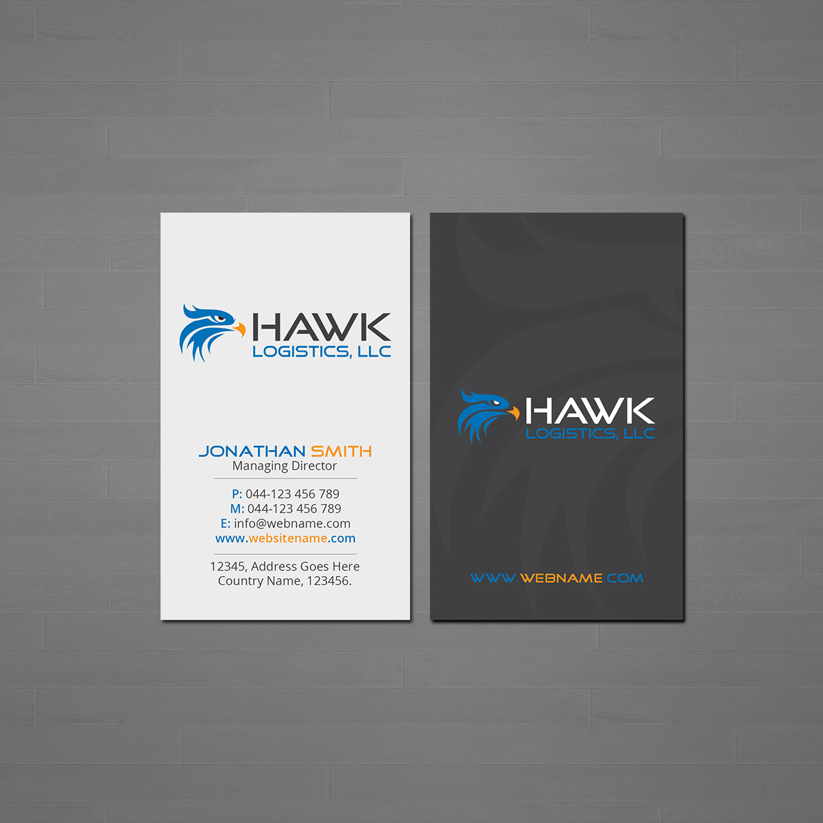 Business Card Design by Creations Box 2015 for Hawk Logistics, LLC | Design #19735785