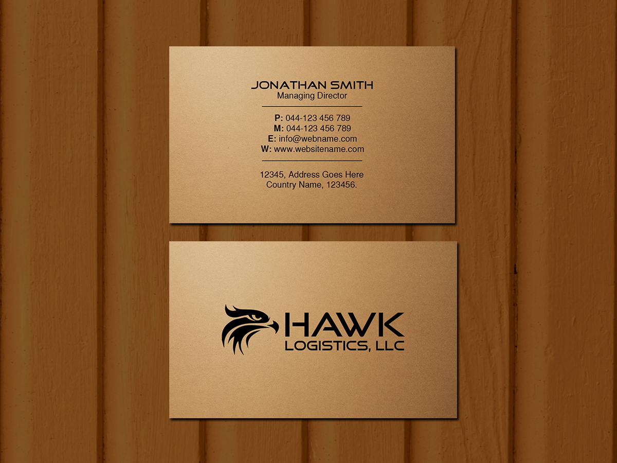 Diseño de Tarjeta de Presentación por Creations Box 2015 para Hawk Logistics, LLC | Diseño #19735786