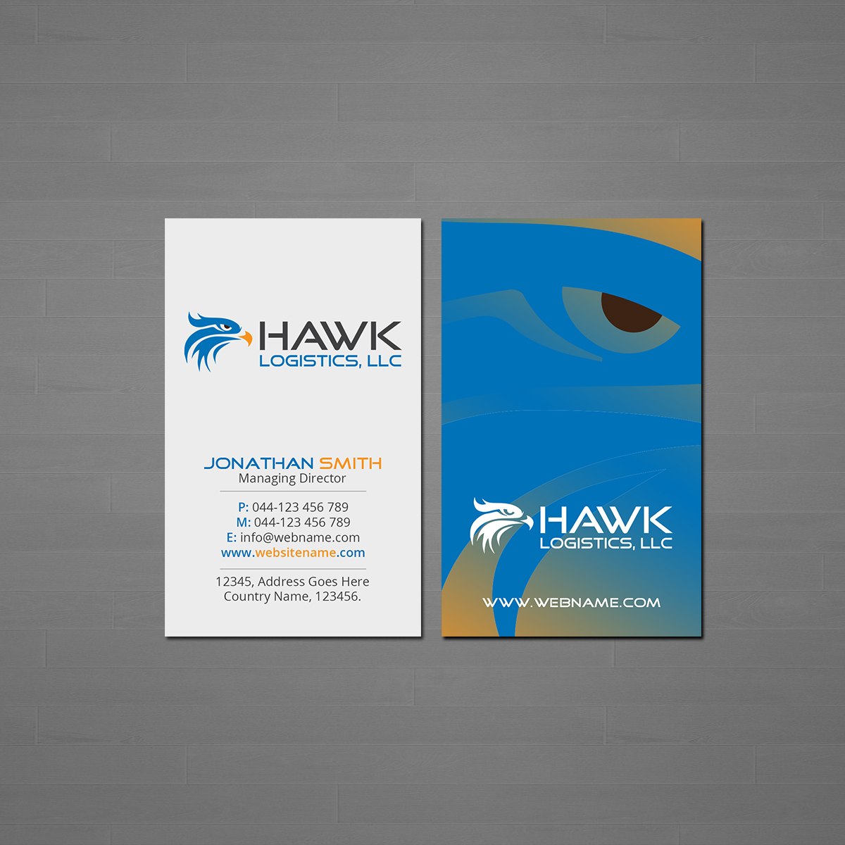 Business Card Design by Creations Box 2015 for Hawk Logistics, LLC | Design #19735788