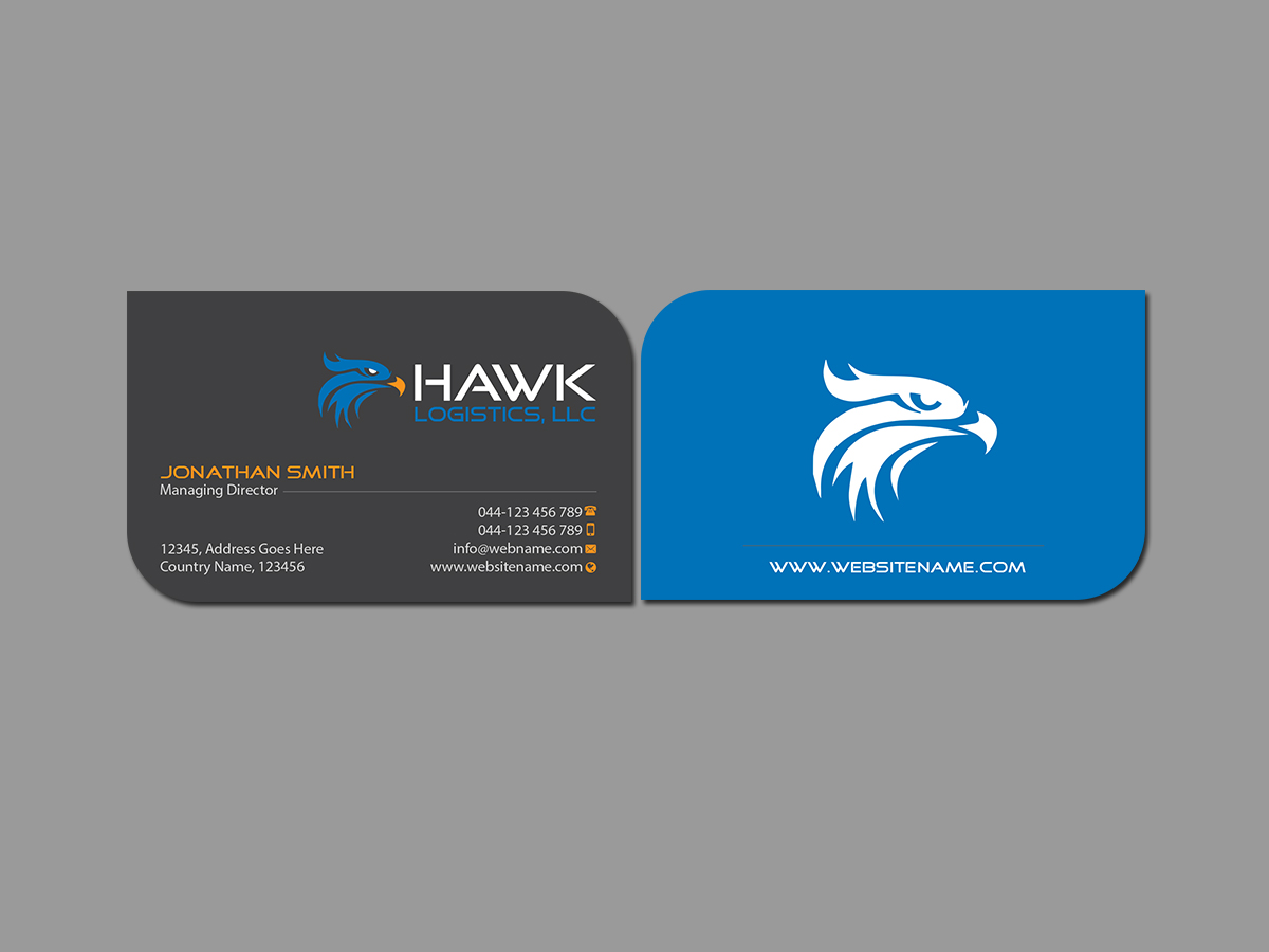 Business Card Design by Creations Box 2015 for Hawk Logistics, LLC | Design #19736879