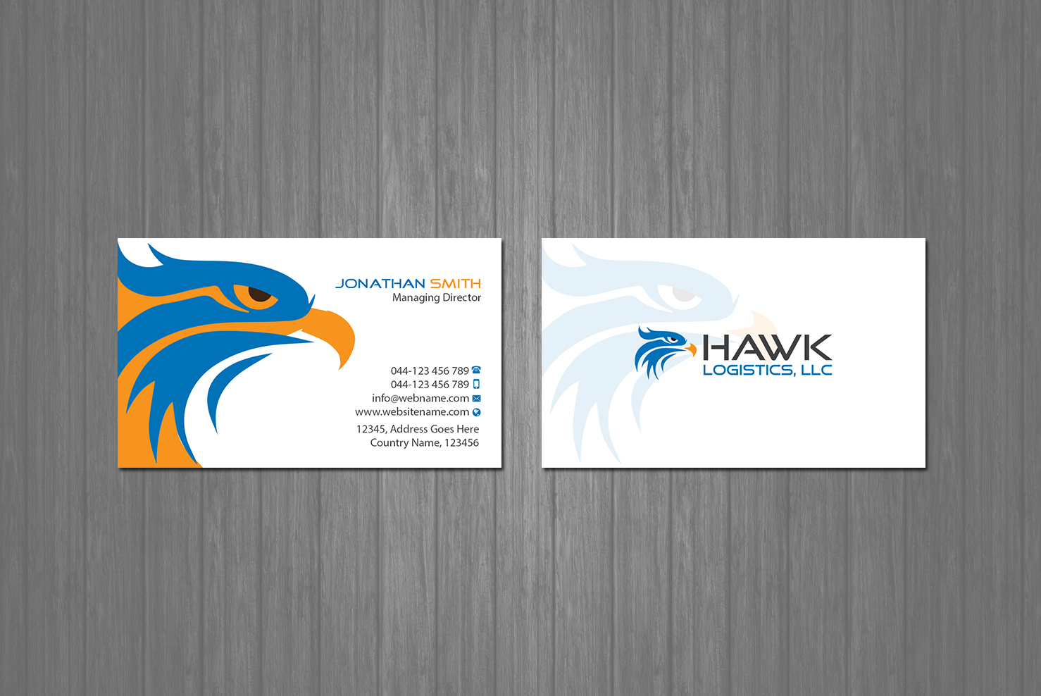 Business Card Design by Creations Box 2015 for Hawk Logistics, LLC | Design #19736881