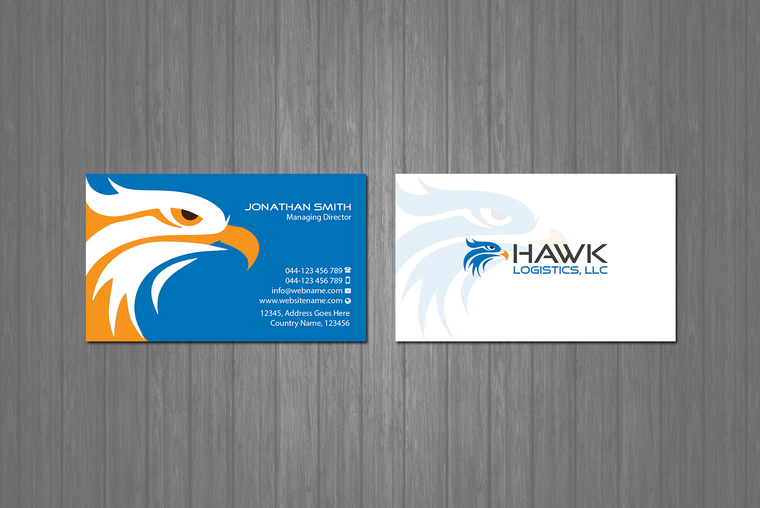 Business Card Design by Creations Box 2015 for Hawk Logistics, LLC | Design #19736882