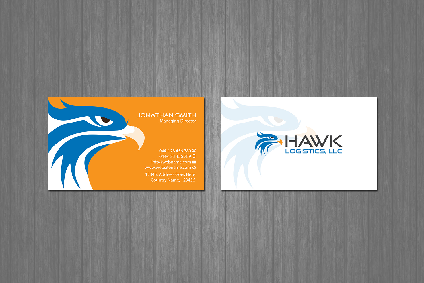 Business Card Design by Creations Box 2015 for Hawk Logistics, LLC | Design #19736883