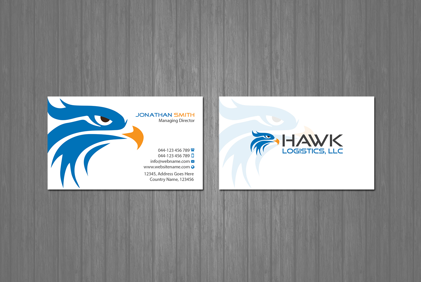 Business Card Design by Creations Box 2015 for Hawk Logistics, LLC | Design #19736884