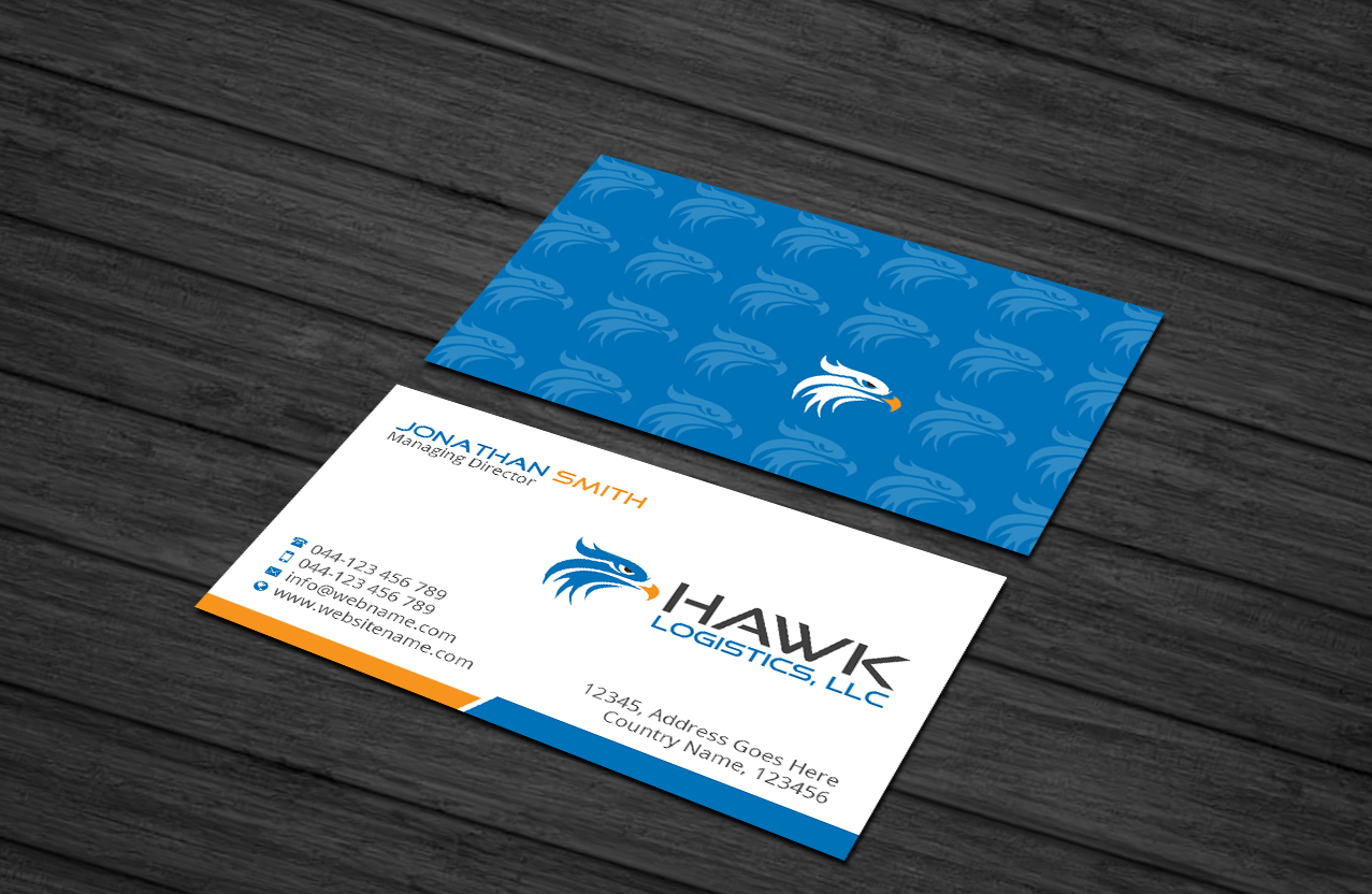 Business Card Design by Creations Box 2015 for Hawk Logistics, LLC | Design #19736886