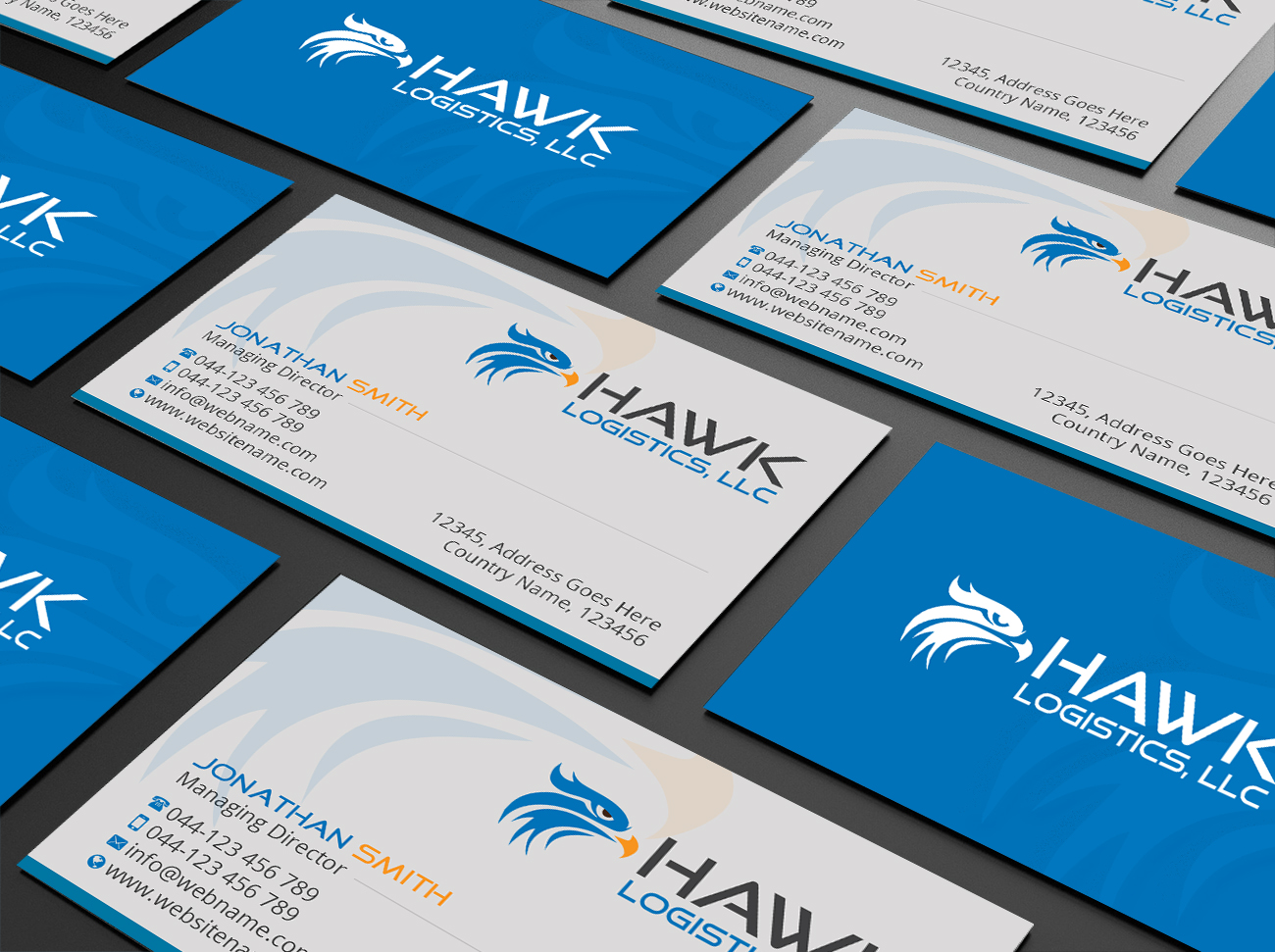 Business Card Design by Creations Box 2015 for Hawk Logistics, LLC | Design #19736887
