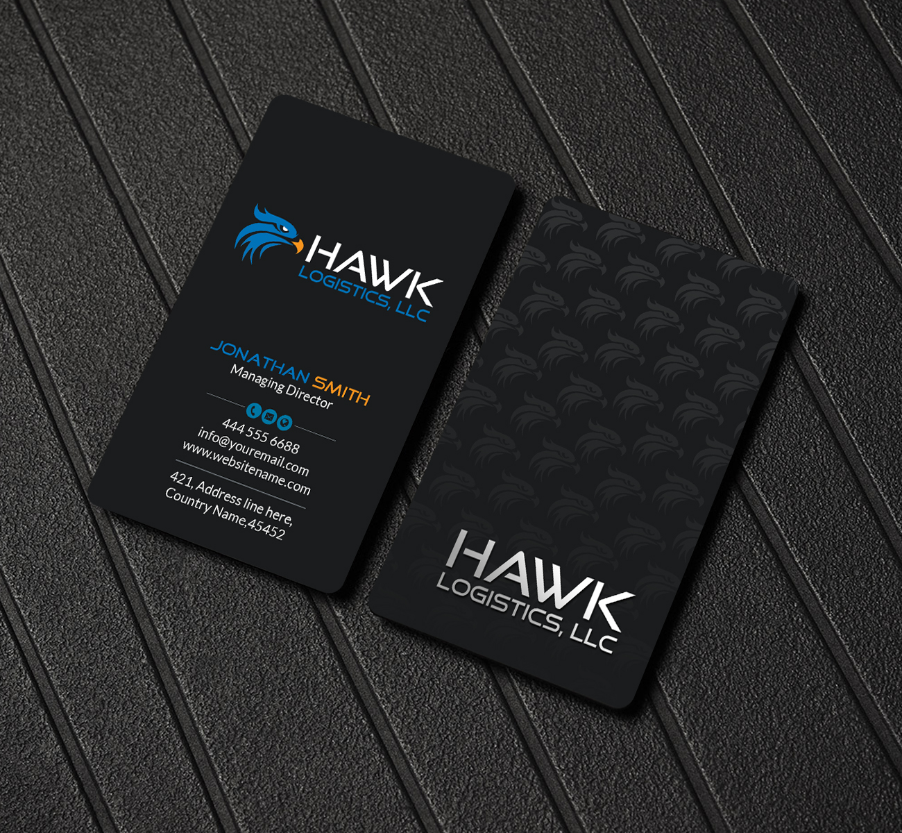 Business Card Design by Creations Box 2015 for Hawk Logistics, LLC | Design #19736888