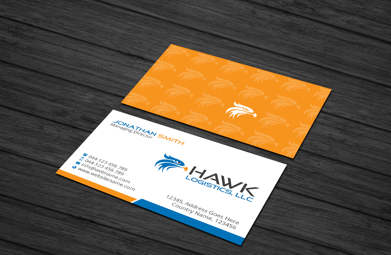 Business Card Design by Creations Box 2015 for Hawk Logistics, LLC | Design #19736889