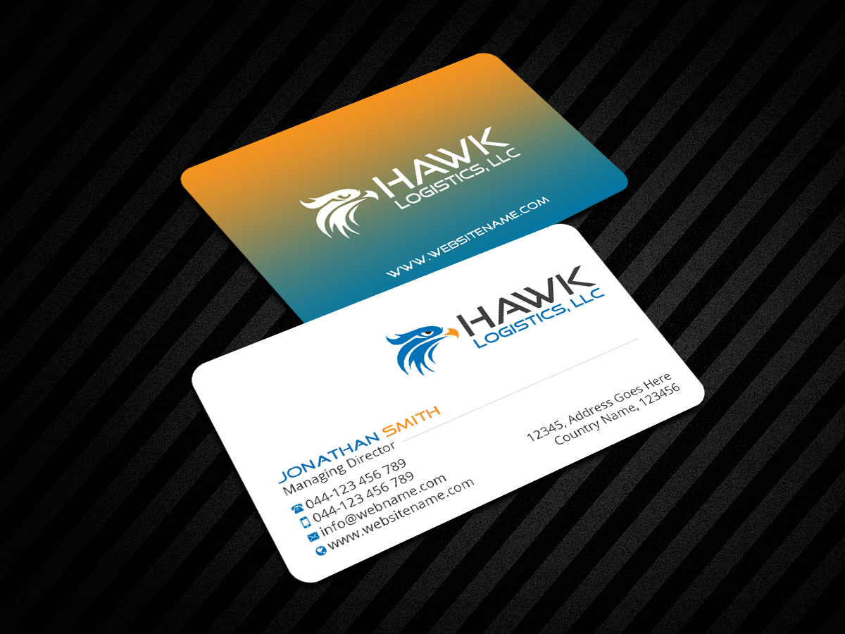 Business Card Design by Creations Box 2015 for Hawk Logistics, LLC | Design #19736892