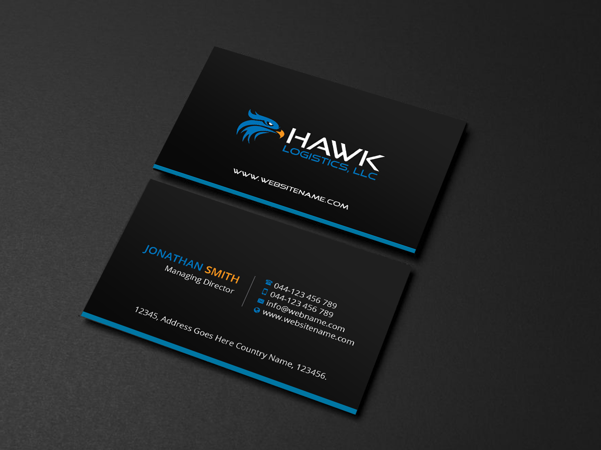 Business Card Design by Creations Box 2015 for Hawk Logistics, LLC | Design #19736894