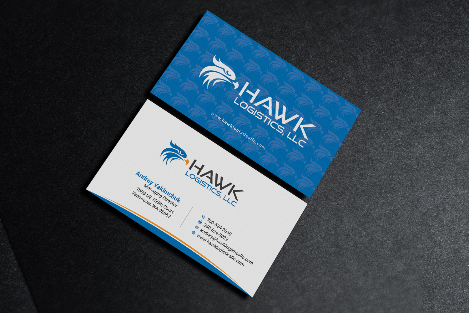 Business Card Design by OxonoArt for Hawk Logistics, LLC | Design #19733993