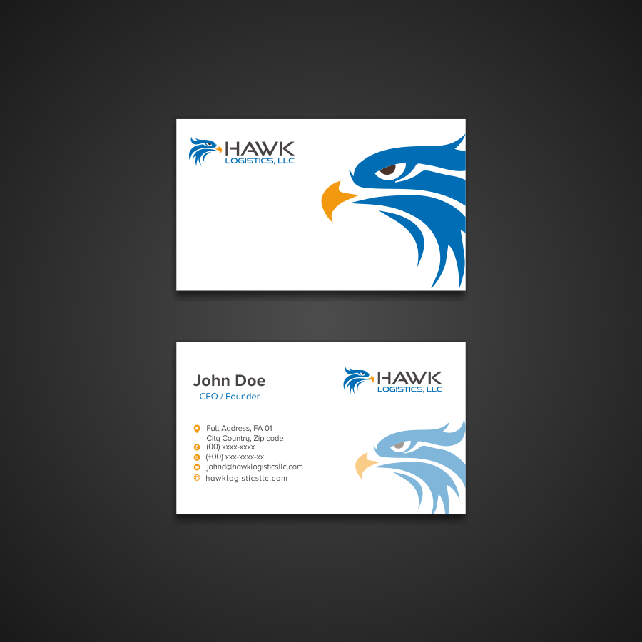 Design de Carte de Visite par g234t_d4y pour Hawk Logistics, LLC | Design #19771902