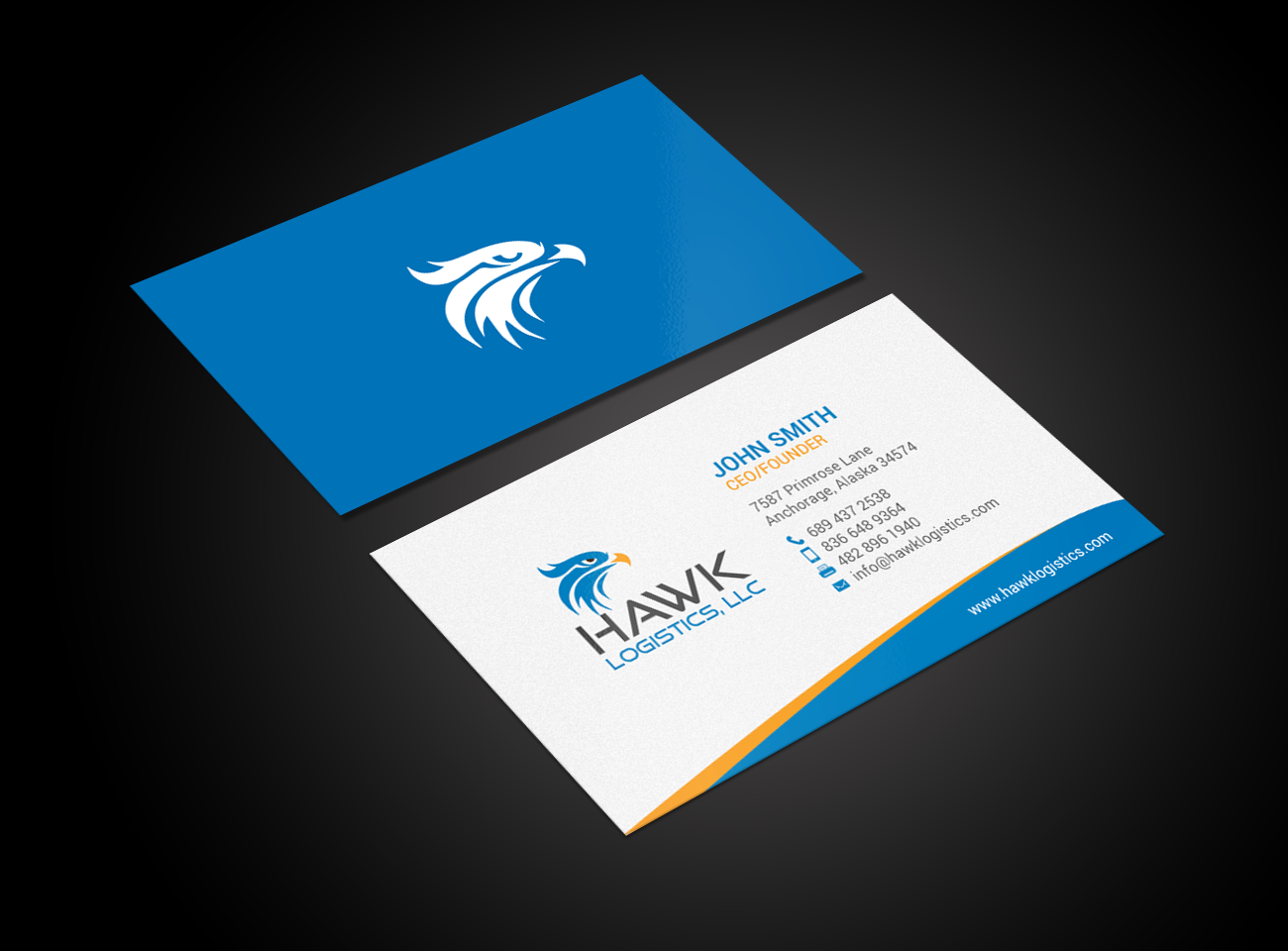 Business Card Design by chandrayaan.creative for Hawk Logistics, LLC | Design #19723702