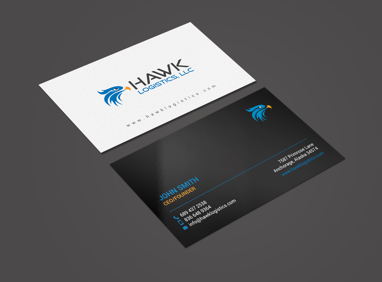 Business Card Design by chandrayaan.creative for Hawk Logistics, LLC | Design #19723704