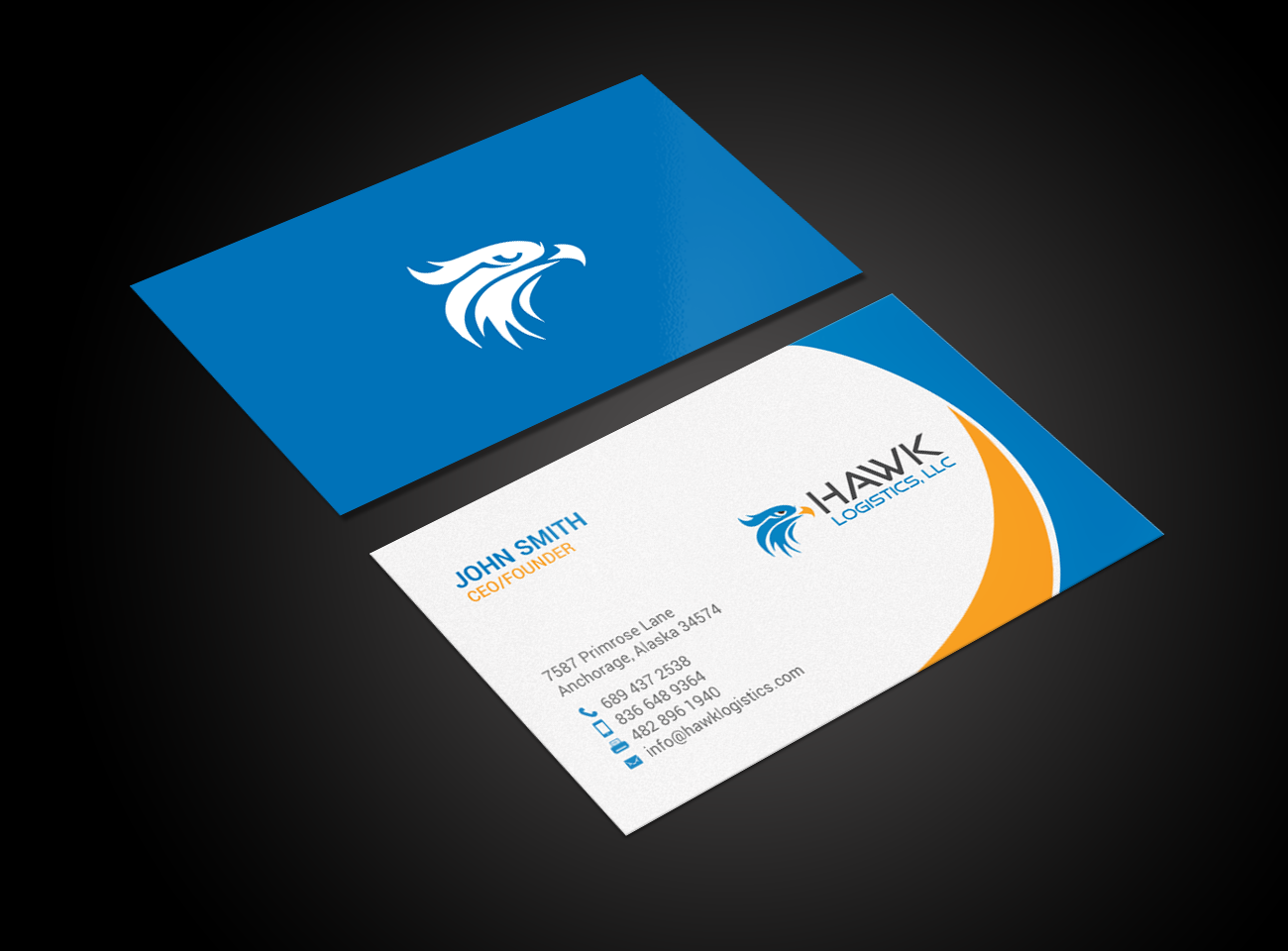 Business Card Design by chandrayaan.creative for Hawk Logistics, LLC | Design #19723705