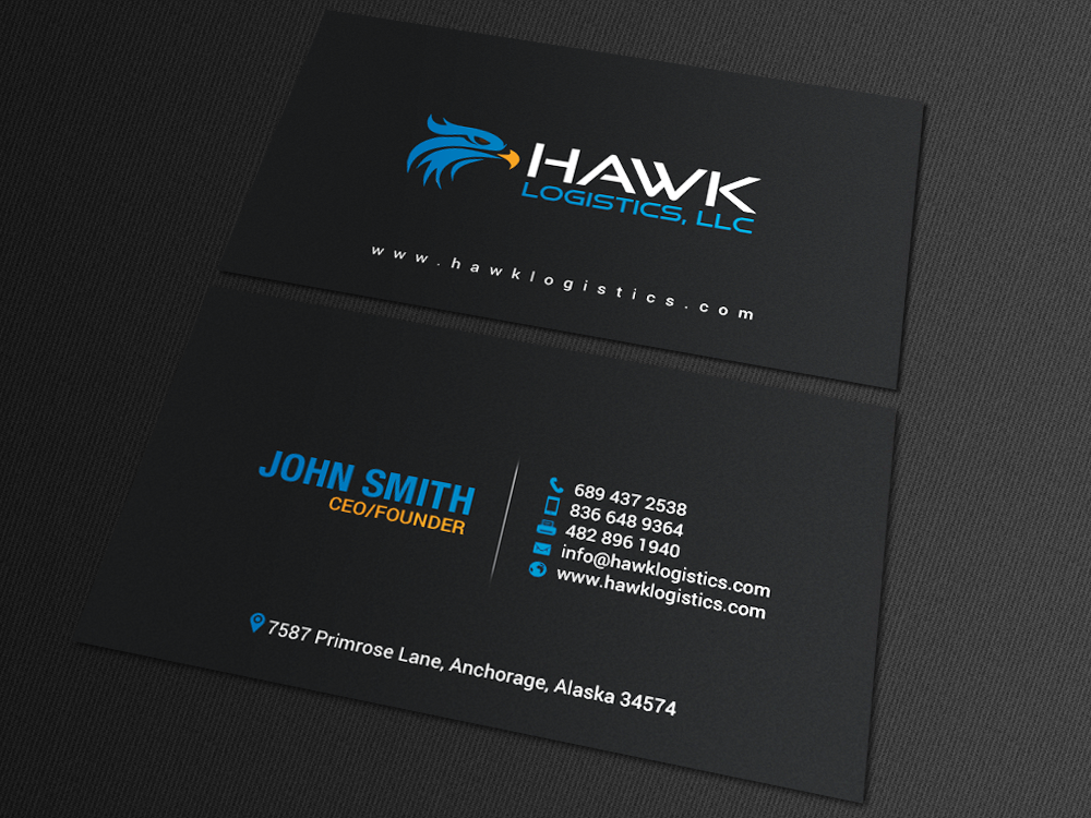 Business Card Design by chandrayaan.creative for Hawk Logistics, LLC | Design #19723709