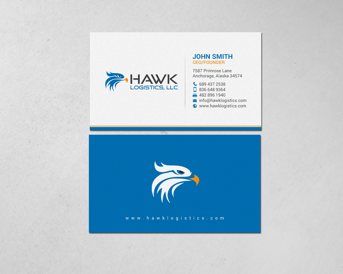 Business Card Design by chandrayaan.creative for Hawk Logistics, LLC | Design #19727180