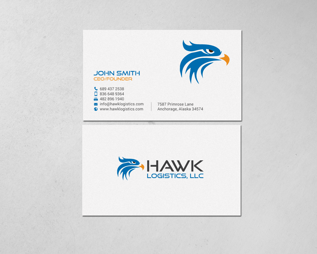 Diseño de Tarjeta de Presentación por chandrayaan.creative para Hawk Logistics, LLC | Diseño #19727181