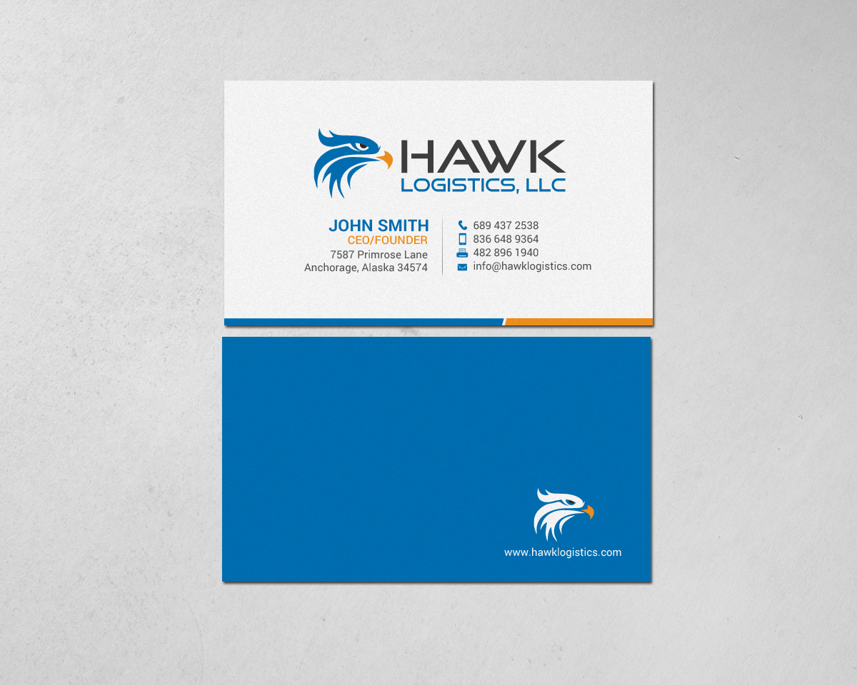Business Card Design by chandrayaan.creative for Hawk Logistics, LLC | Design #19727182