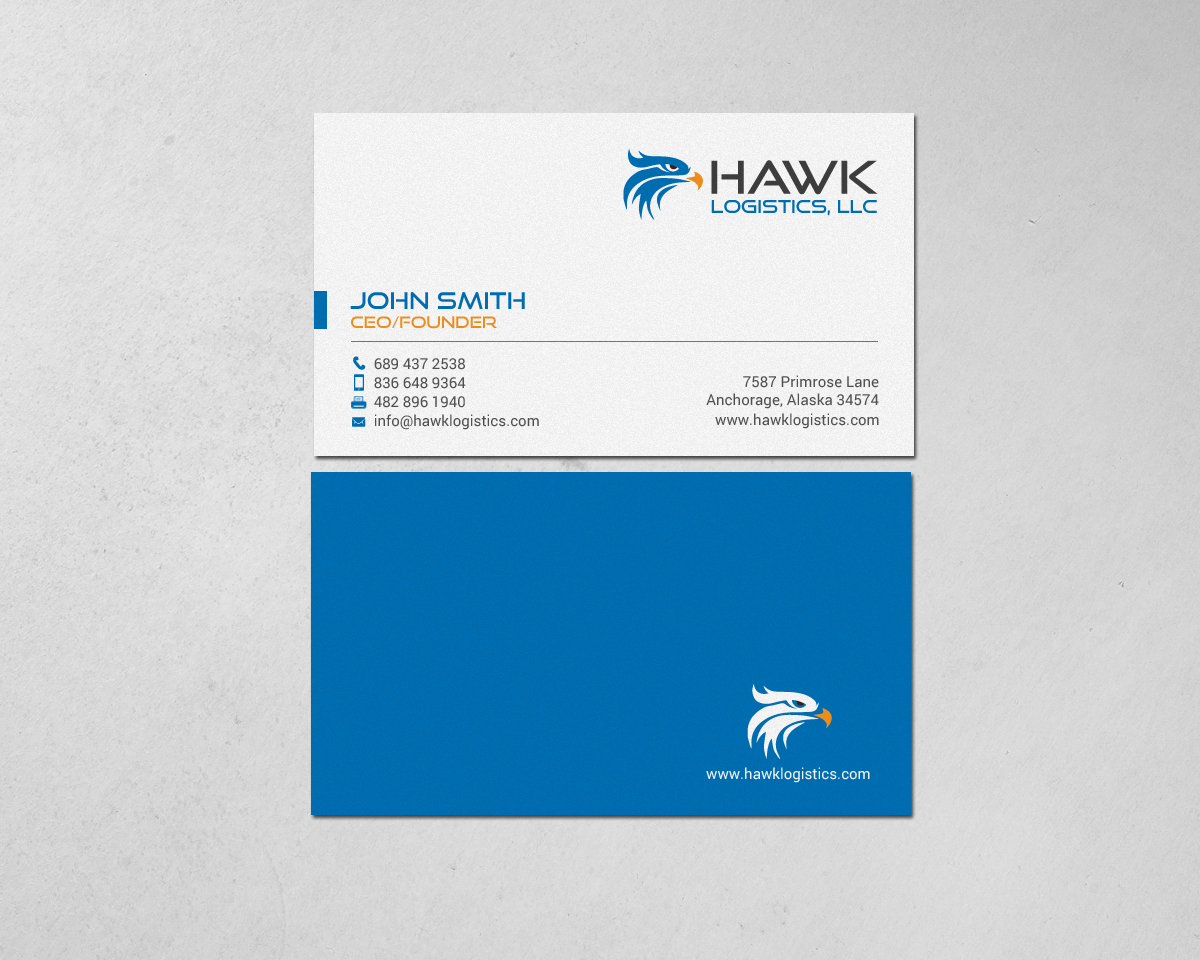 Business Card Design by chandrayaan.creative for Hawk Logistics, LLC | Design #19727183