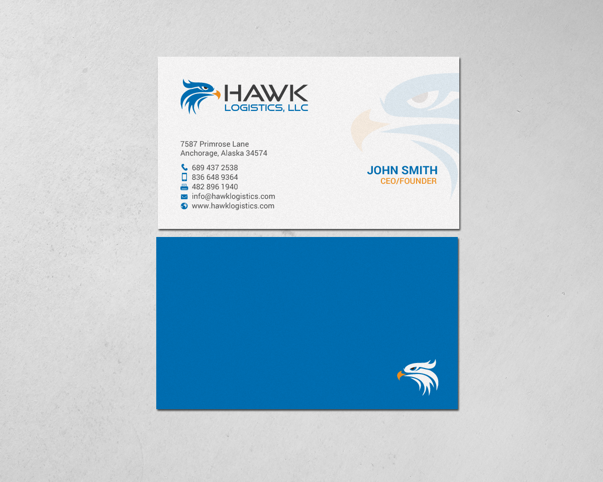 Visitenkarten-Design von chandrayaan.creative für Hawk Logistics, LLC | Design #19727186