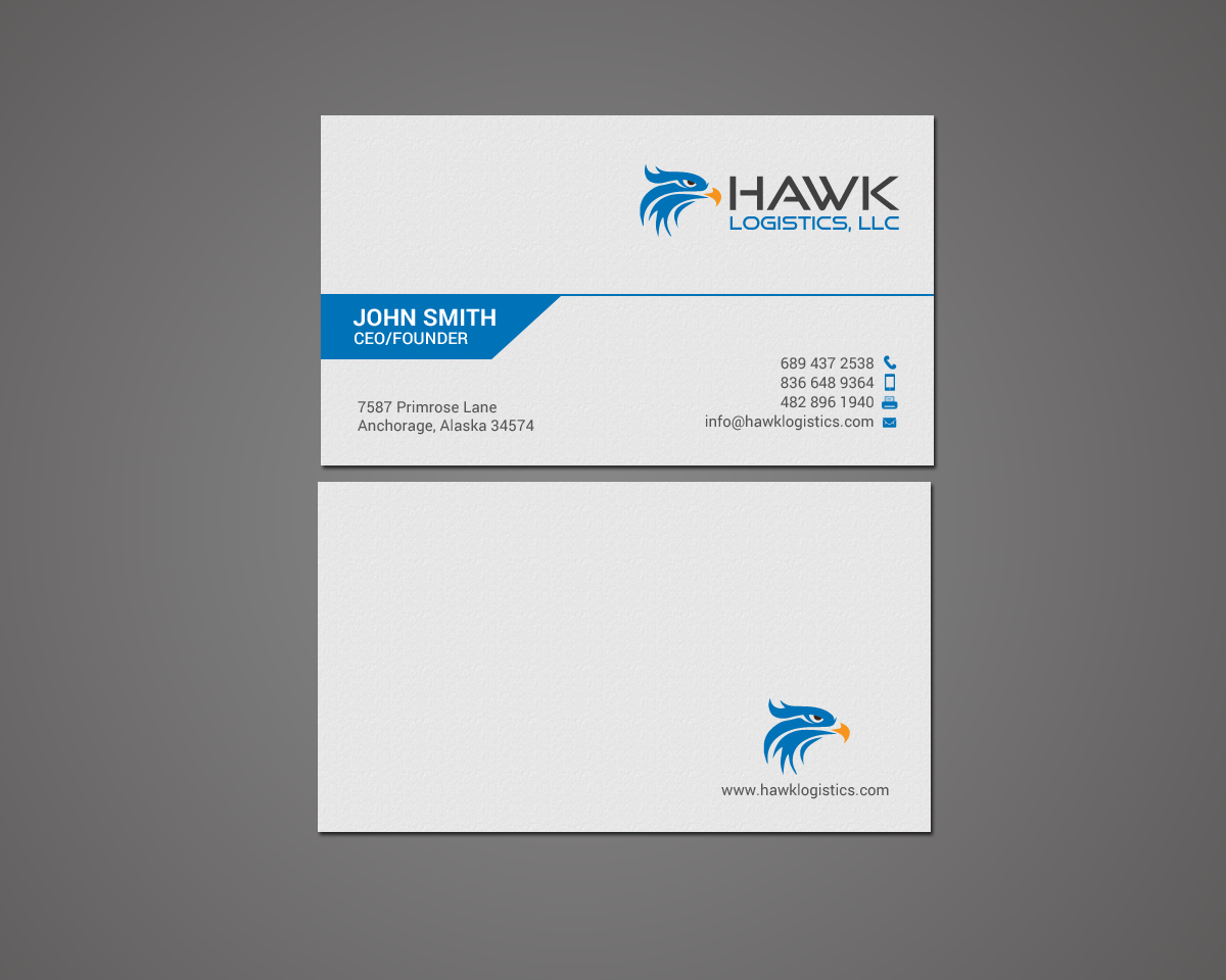 Diseño de Tarjeta de Presentación por chandrayaan.creative para Hawk Logistics, LLC | Diseño #19727202