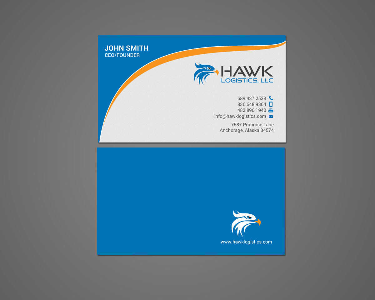 Business Card Design by chandrayaan.creative for Hawk Logistics, LLC | Design #19727204