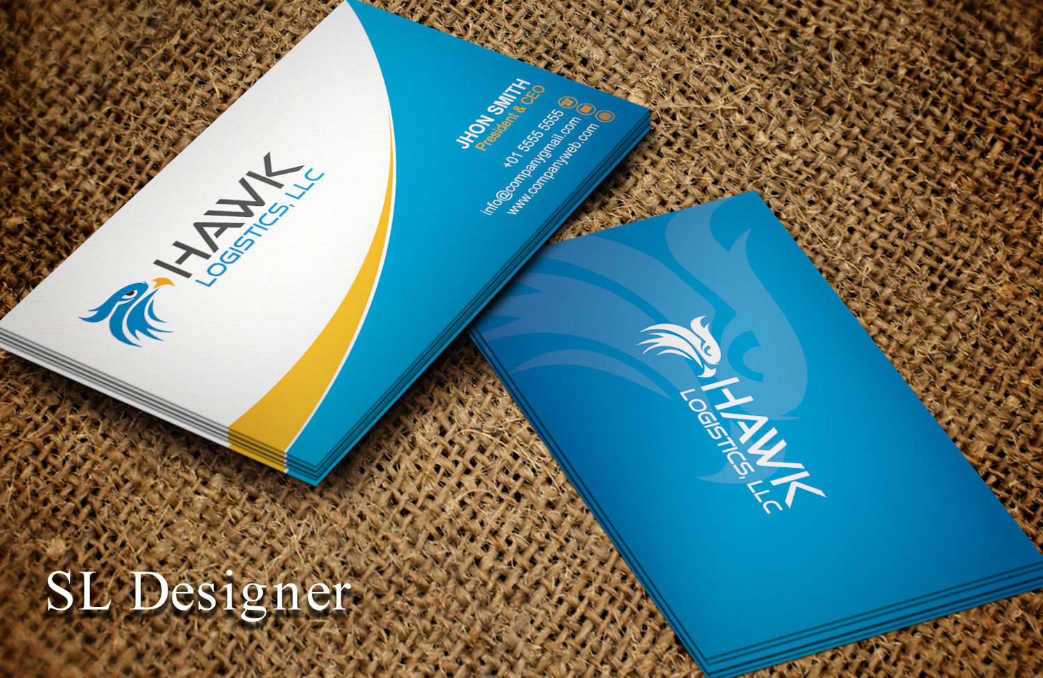 Business Card Design by SL Designer for Hawk Logistics, LLC | Design #19720895