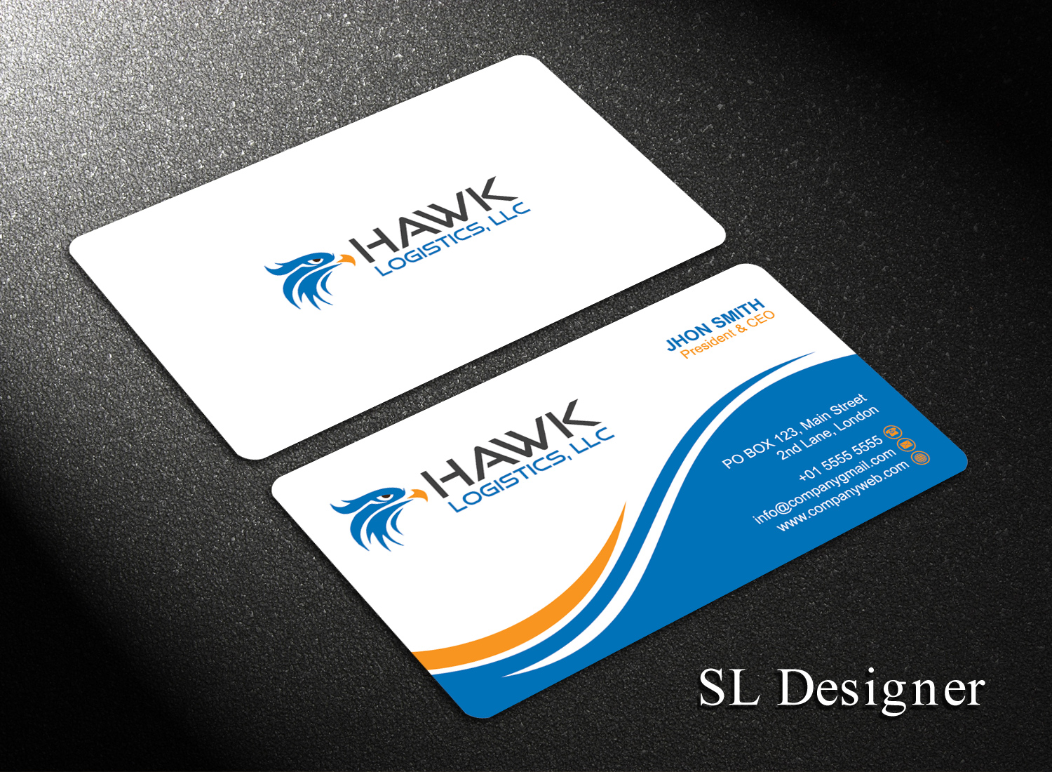 Business Card Design by SL Designer for Hawk Logistics, LLC | Design #19720905